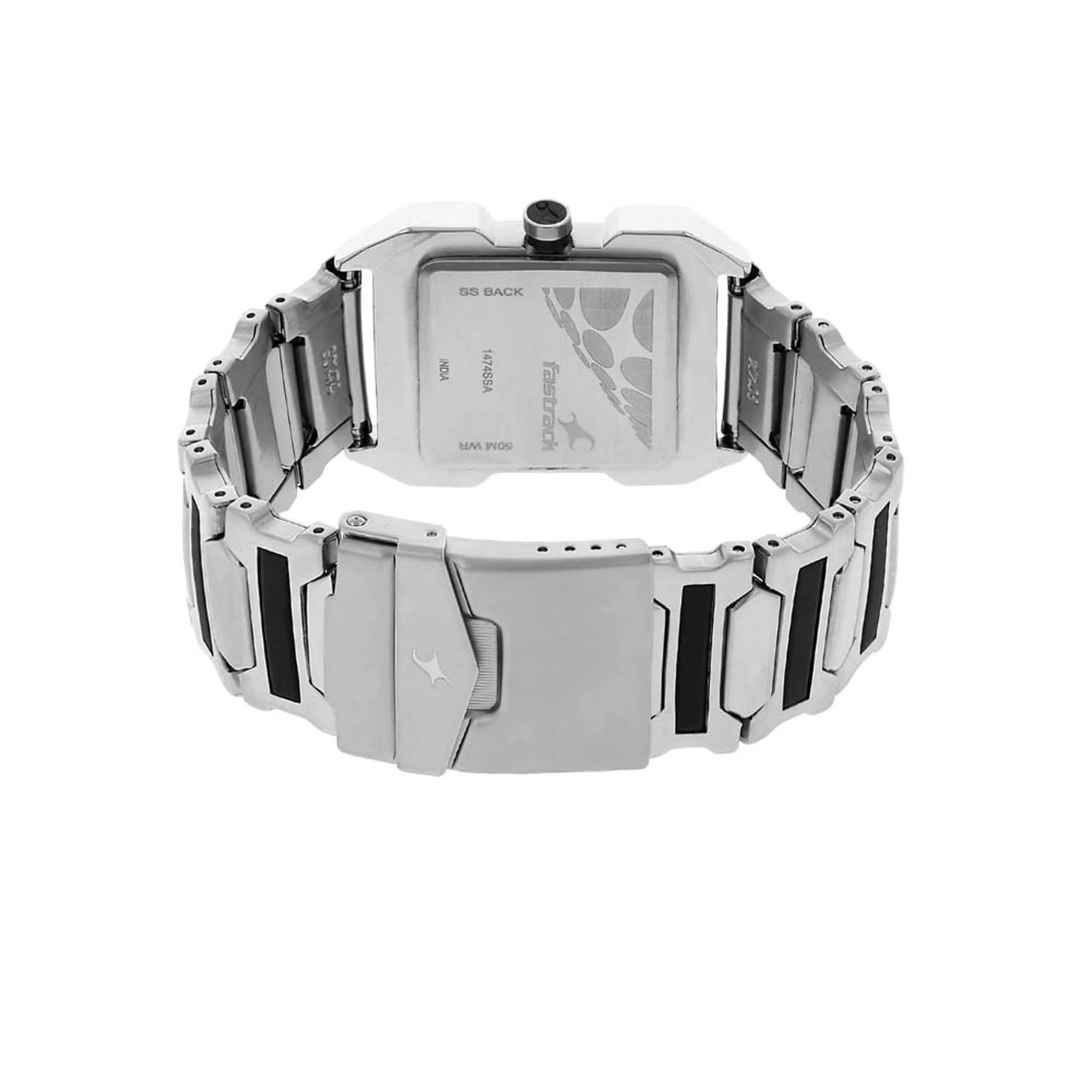 Fastrack Quartz Analog Black Dial Stainless Steel Strap Watch for Men - Image 5