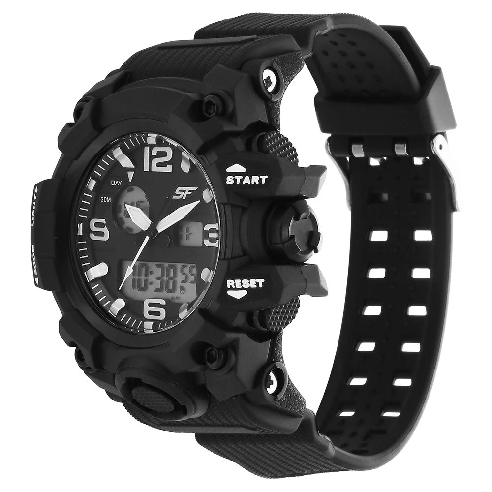SF Sparq Ana Digi Black Dial Polyurethane Strap Watch for Men - Image 3