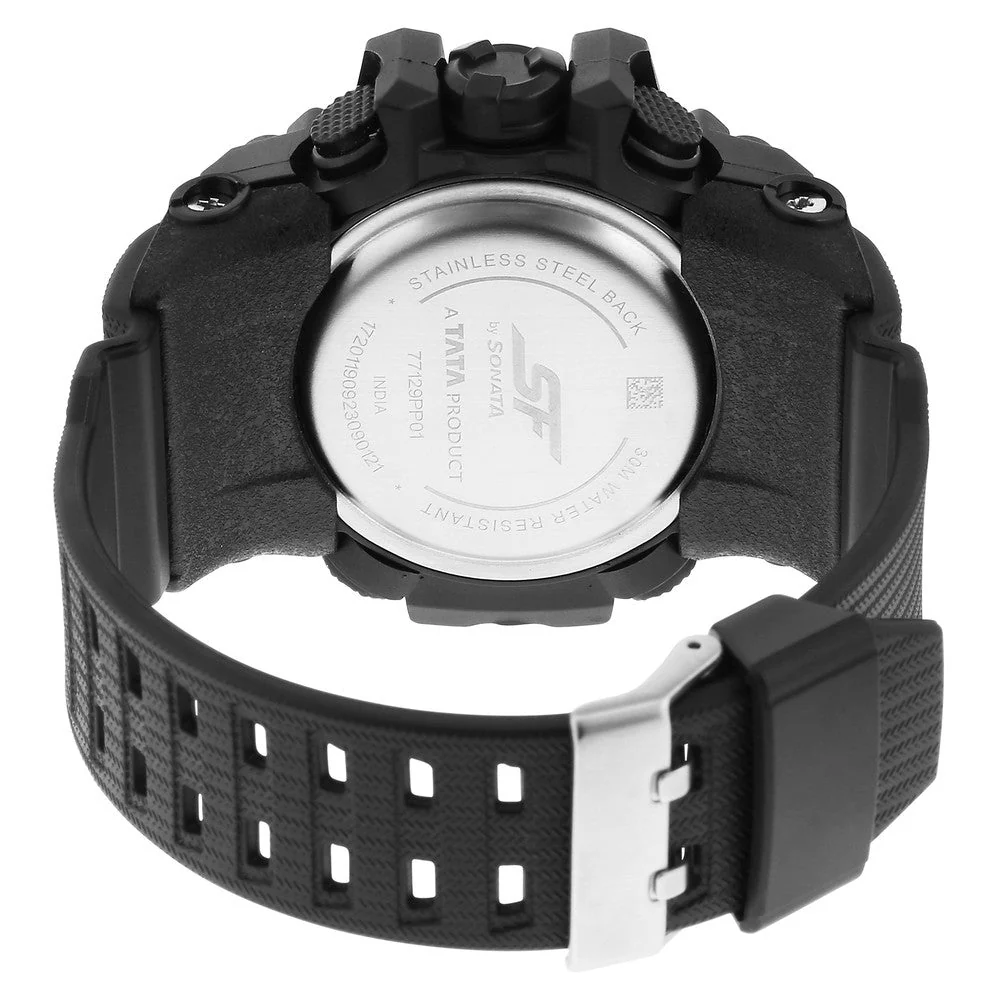 SF Sparq Ana Digi Black Dial Polyurethane Strap Watch for Men - Image 4