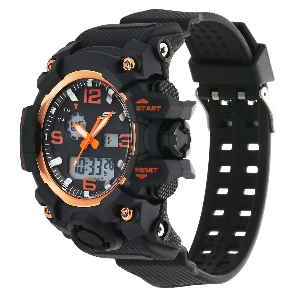SF Sparq Ana Digi Black Dial Polyurethane Strap Watch for Men - Image 3
