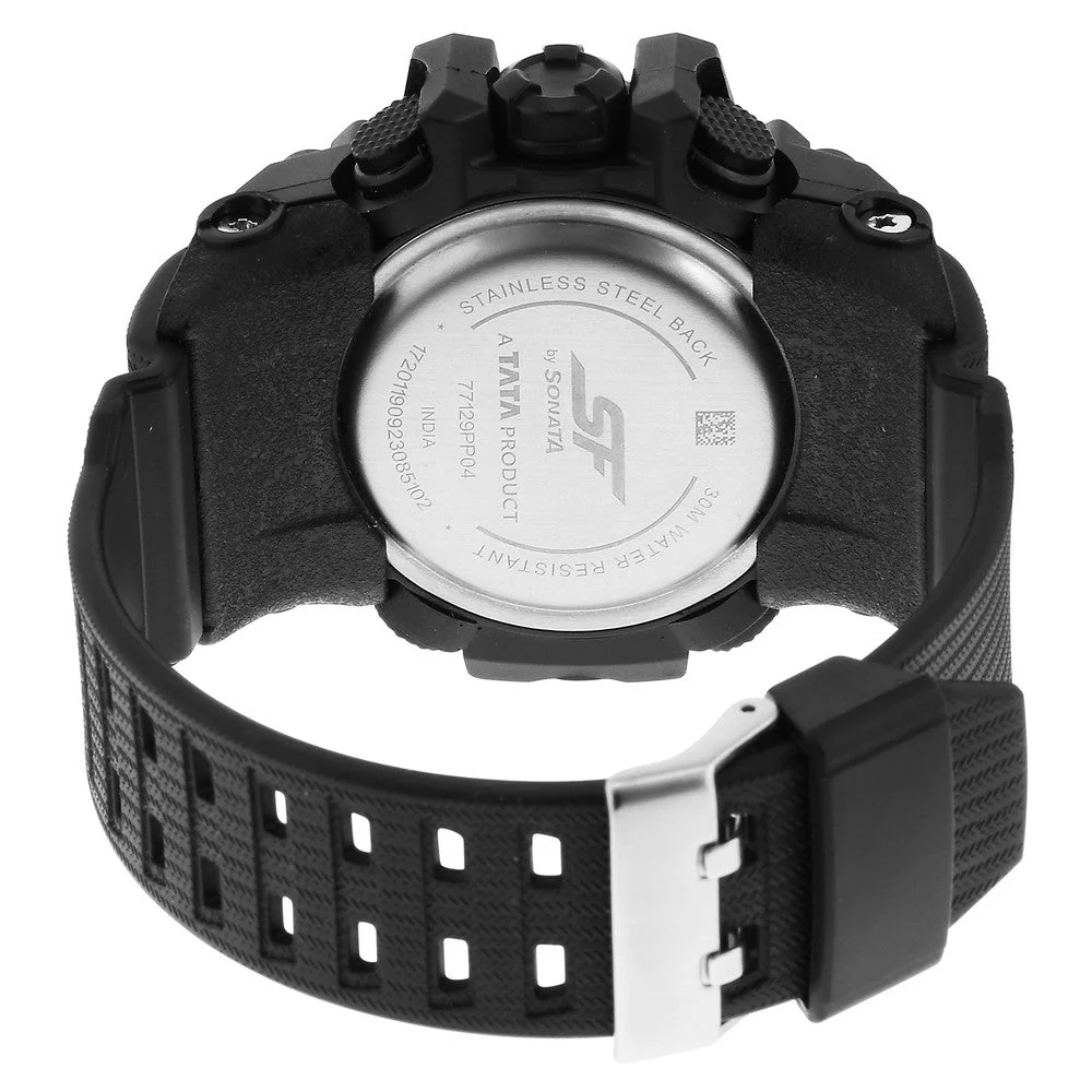 SF Sparq Ana Digi Black Dial Polyurethane Strap Watch for Men - Image 4