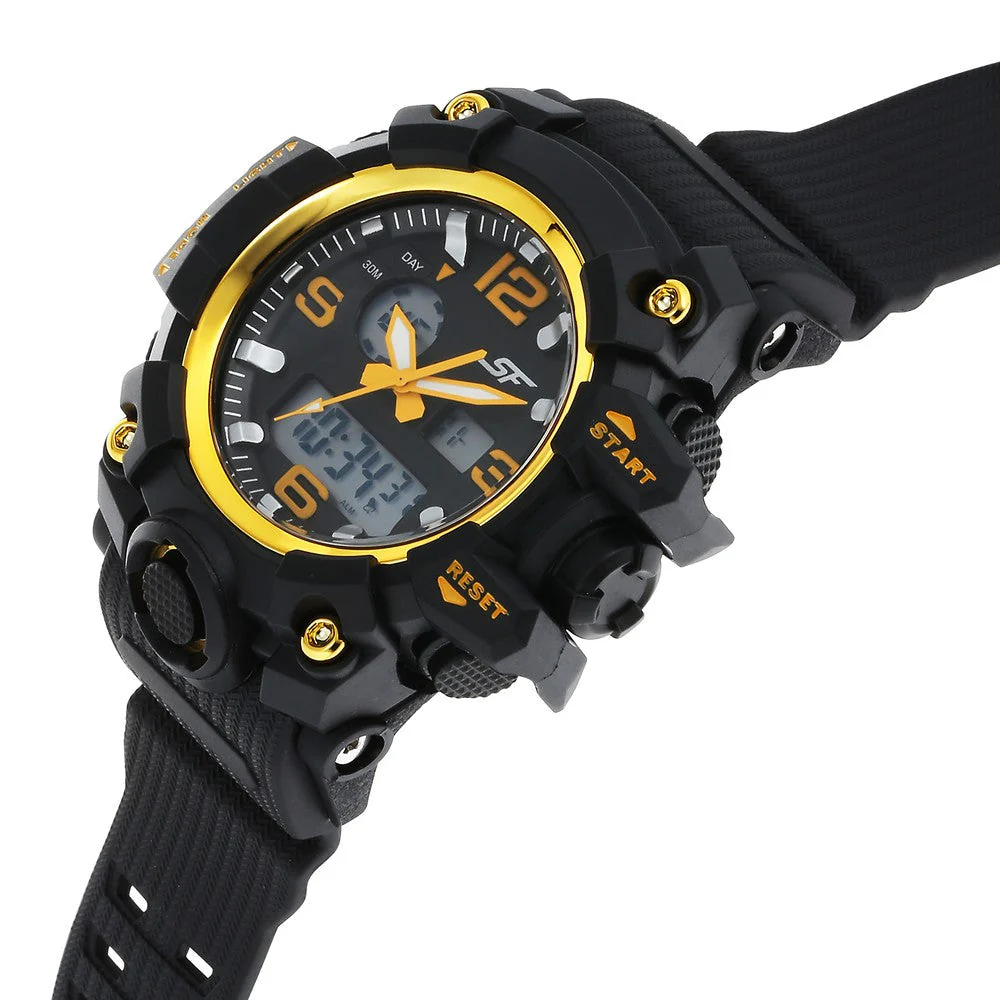 SF Sparq Ana Digi Black Dial Polyurethane Strap Watch for Men - Image 2