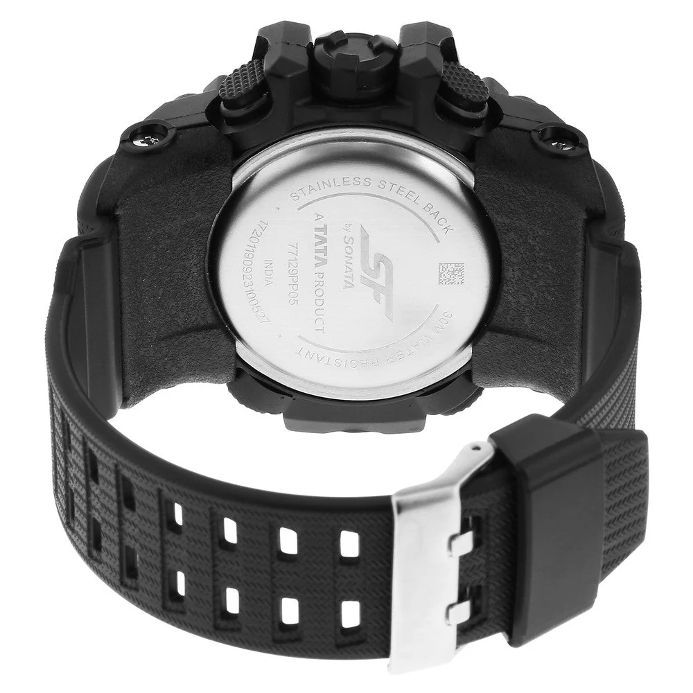 SF Sparq Ana Digi Black Dial Polyurethane Strap Watch for Men - Image 4