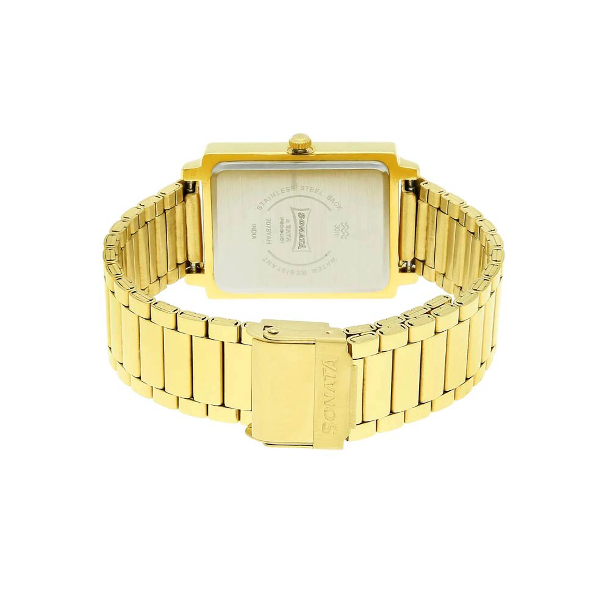 Sonata Quartz Analog with Day and Date White Dial Stainless Steel Strap Watch for Men - Image 4