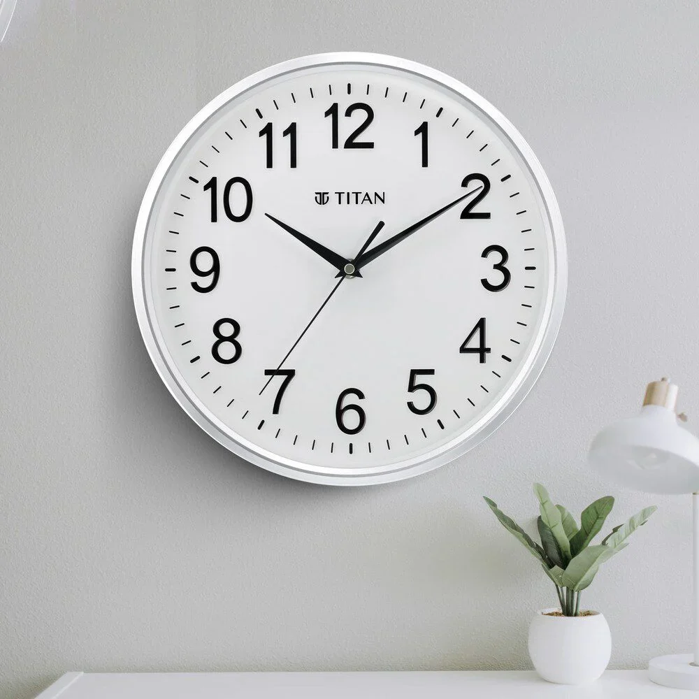 Titan 30cm White faced Silent Wall Clock for Modern Homes - Image 4