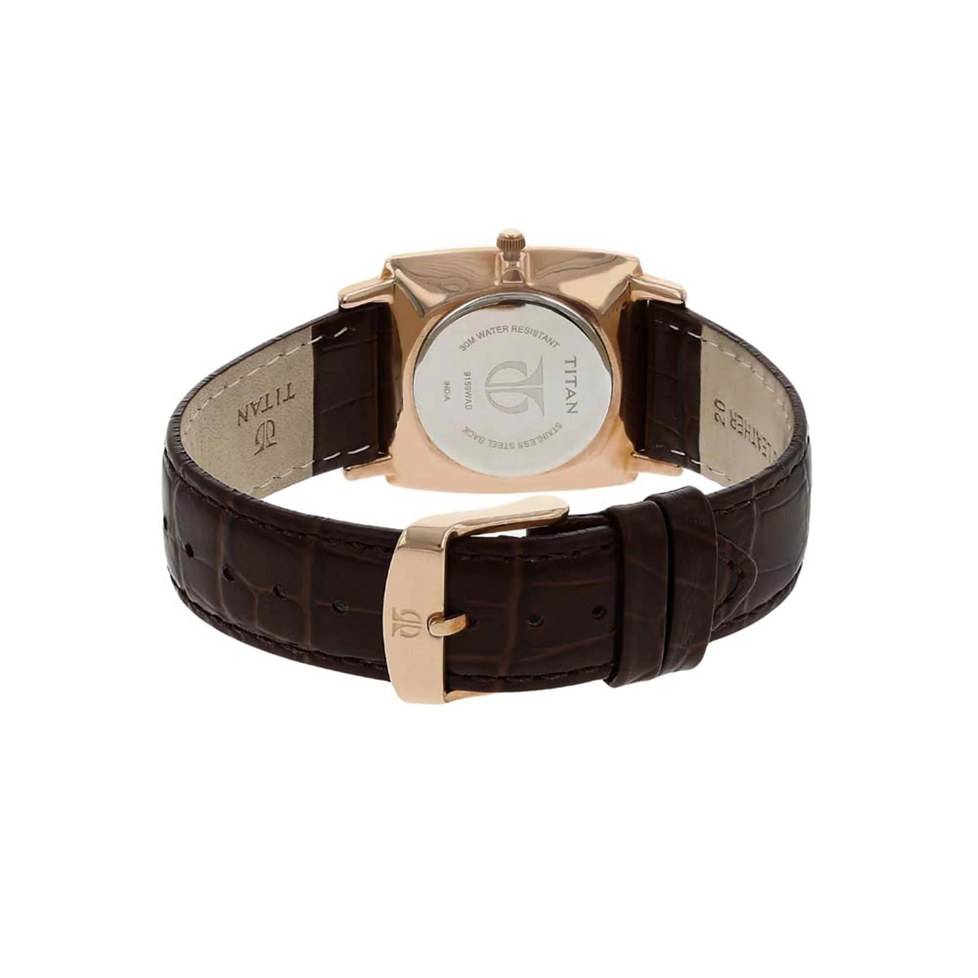 Titan Analog White Dial with Date Leather Strap watch for Men - Image 4