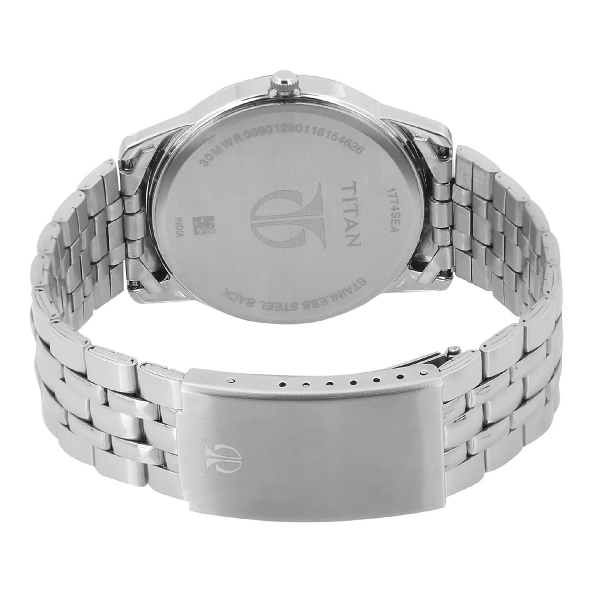 Titan Analog with Day and Date Blue Dial Stainless Steel Strap watch for Men - Image 4