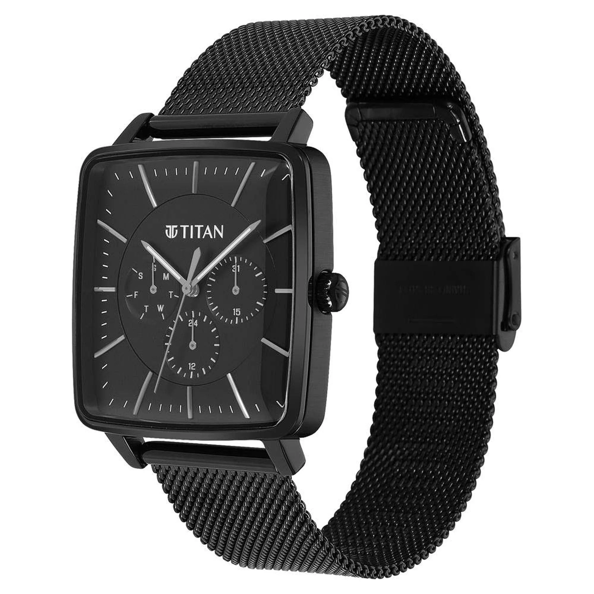Titan Avant Garde Black Dial Multi Stainless Steel Strap watch for Men - Image 3