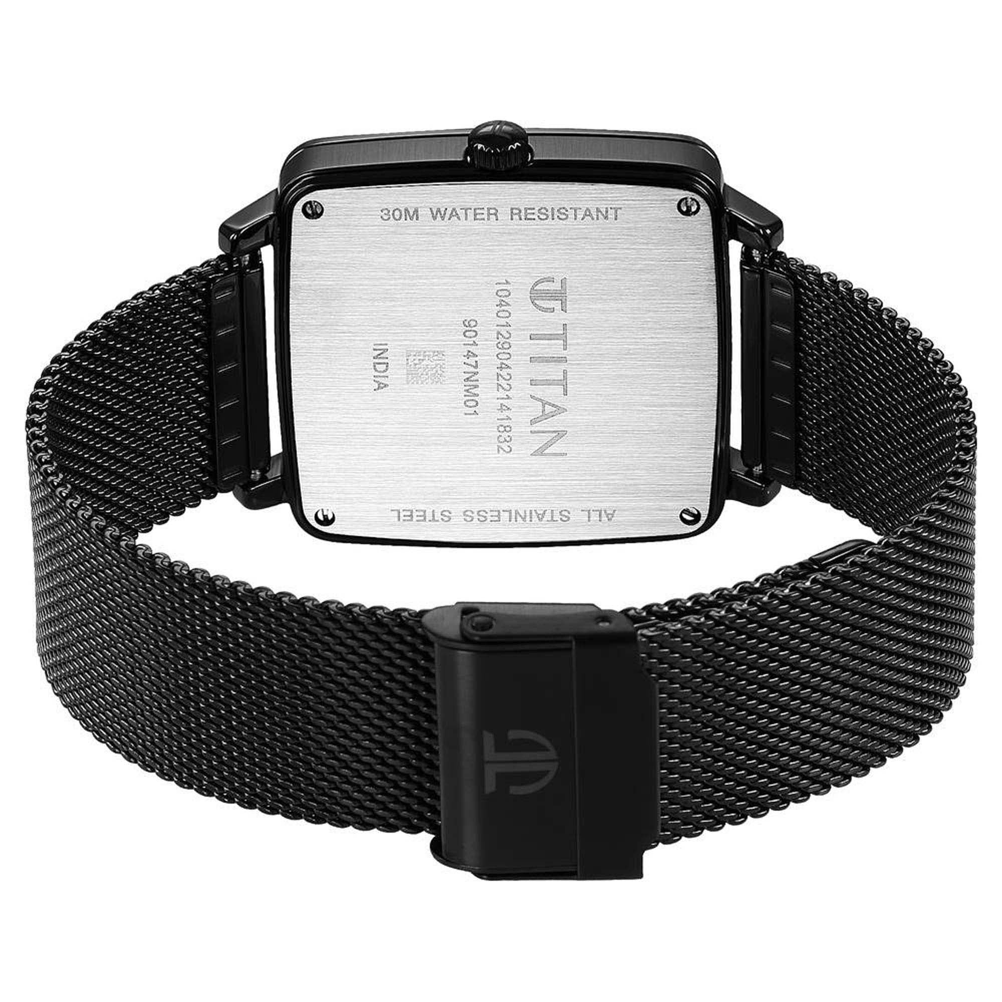 Titan Avant Garde Black Dial Multi Stainless Steel Strap watch for Men - Image 5