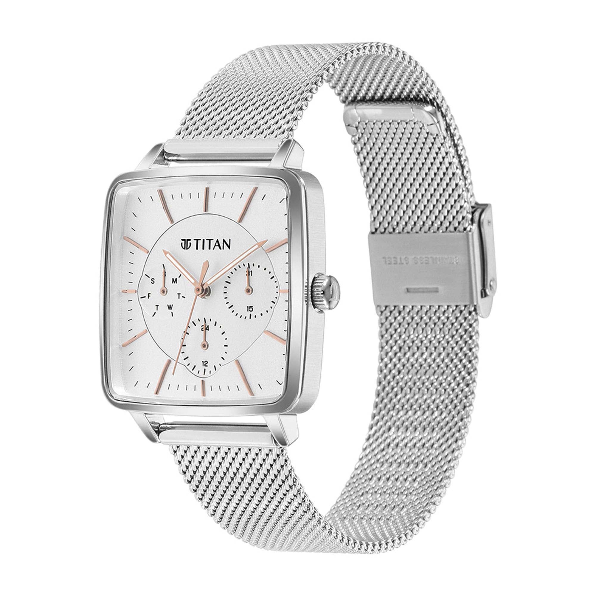 Titan Avant Garde Silver Dial Quartz Multifunction Stainless Steel Strap watch for Women - Image 3