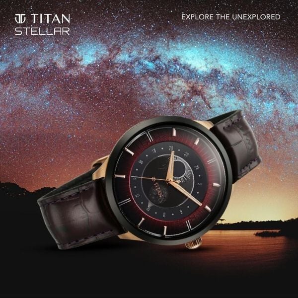 Titan Caleum Sun Moon Phase in Scarlet Red - Stellar Edition - Image 2