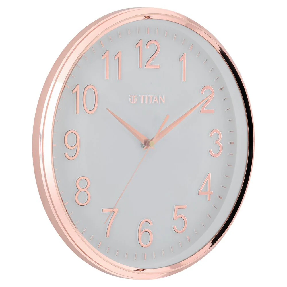 Titan Classic White Metallic Finish Wall Clock with Silent Sweep Technology - 30 cm x 30 cm (Medium) - Image 3