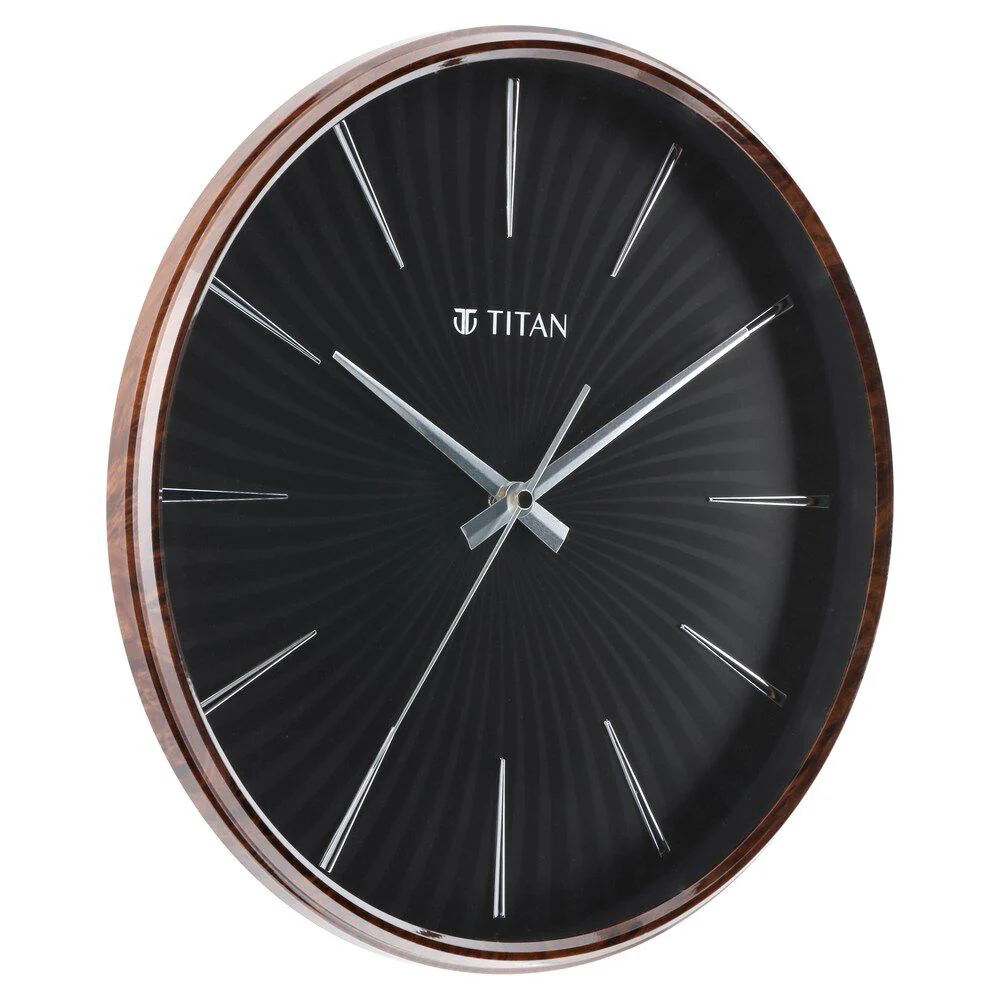 Titan Contemporary Balck Wall Clock - 32.5 cm x 32.5 cm (Medium) - Image 3