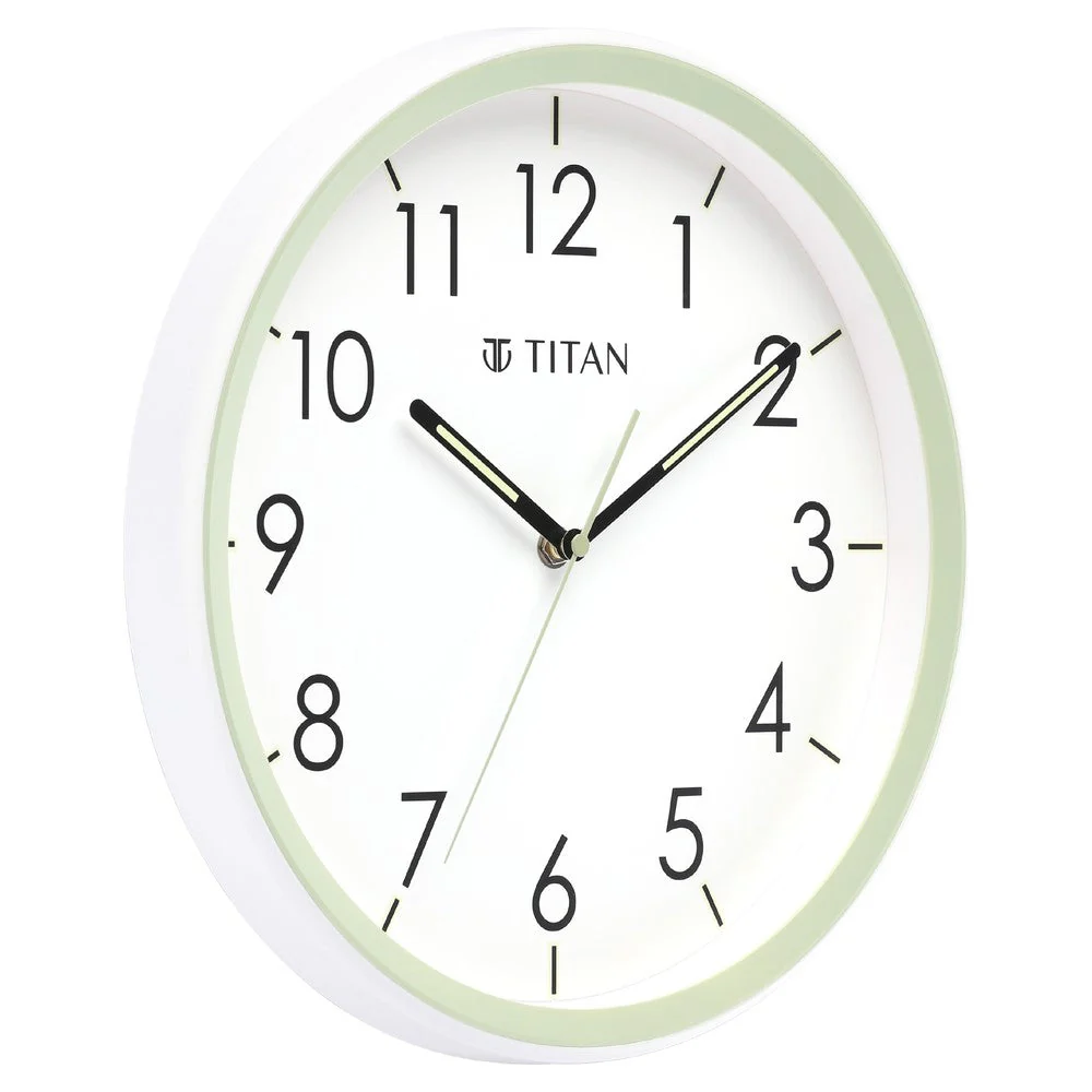 Titan 32.5 cm Green-Lume Wall Clock: Stylish Nighttime Illumination - Image 6