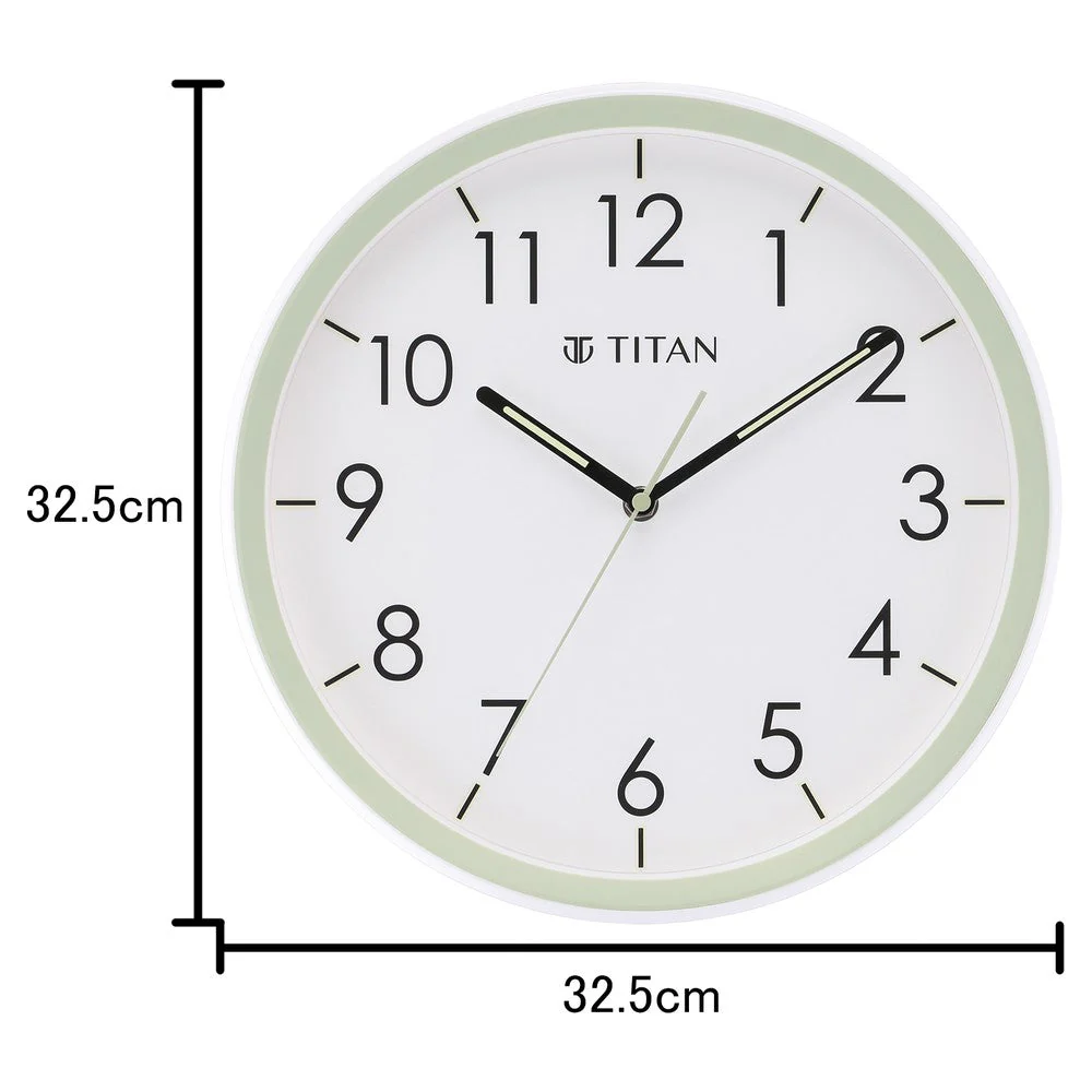 Titan 32.5 cm Green-Lume Wall Clock: Stylish Nighttime Illumination - Image 7