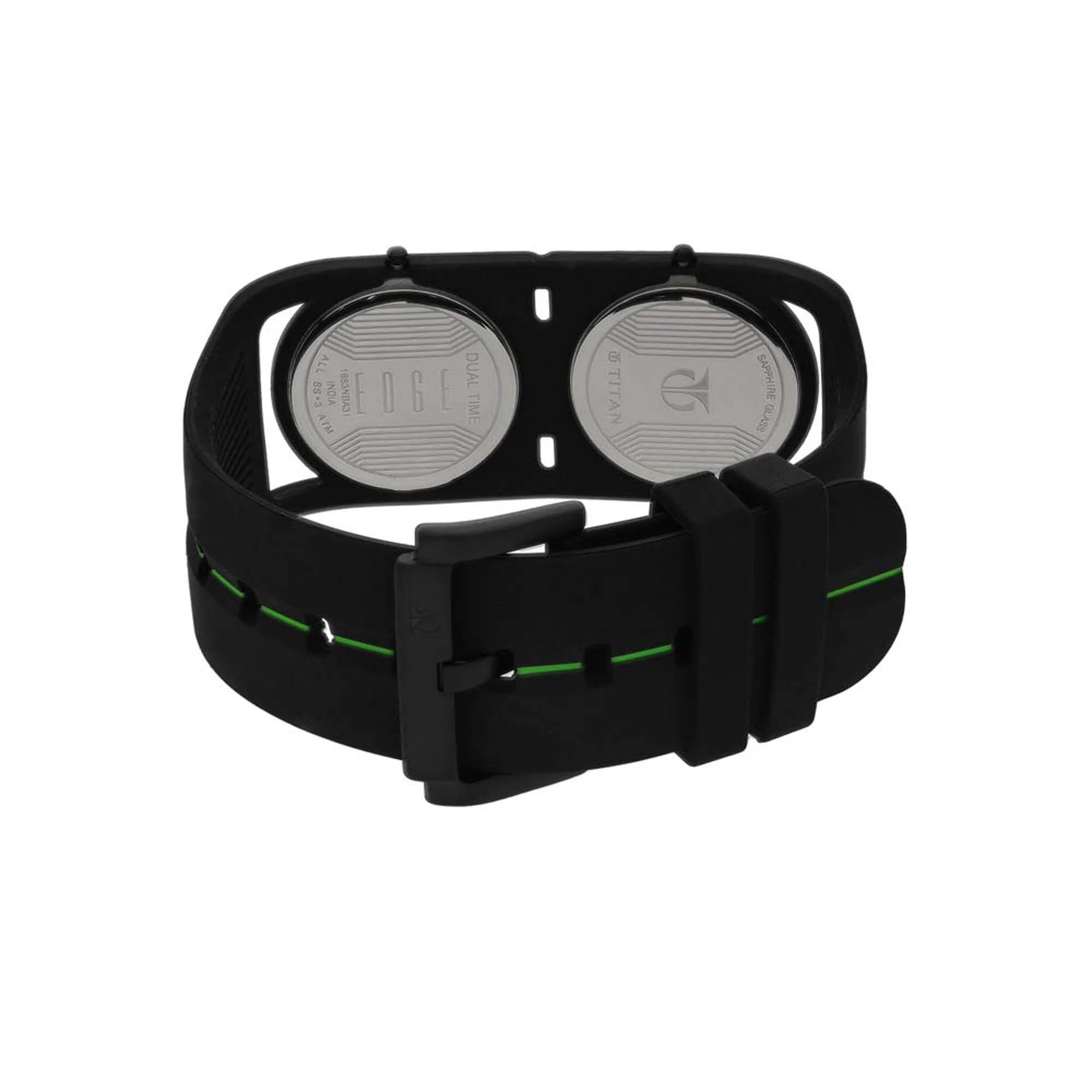 Titan Quartz Analog Black Dial Silicone Strap Watch for Men - Image 4