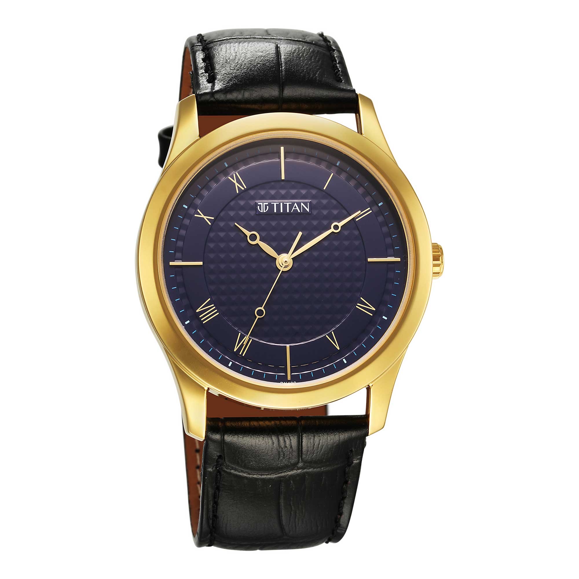 Titan Karishma Blue Dial Analog Leather Strap watch for Men - Image 2