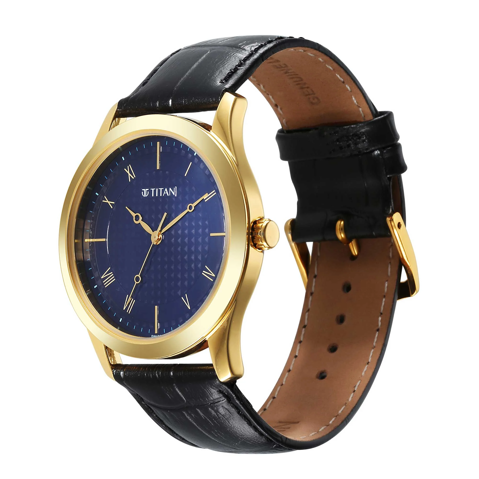 Titan Karishma Blue Dial Analog Leather Strap watch for Men - Image 3