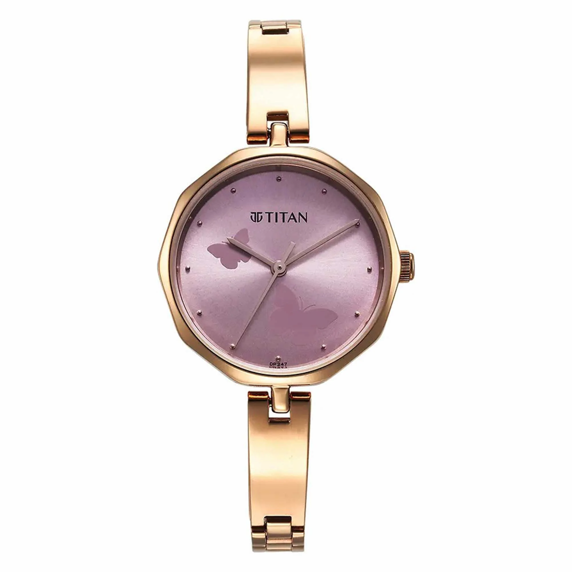 Titan Karishma Quartz Analog Pink Dial Stainless Steel Strap Watch for Women - Image 3