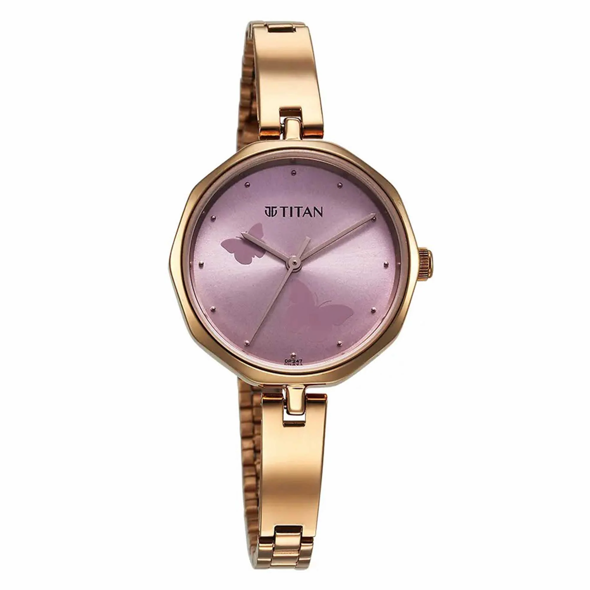 Titan Karishma Quartz Analog Pink Dial Stainless Steel Strap Watch for Women - Image 4