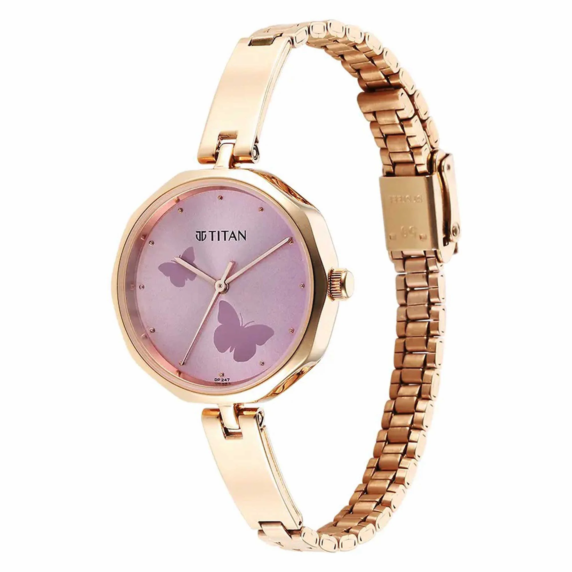 Titan Karishma Quartz Analog Pink Dial Stainless Steel Strap Watch for Women - Image 5