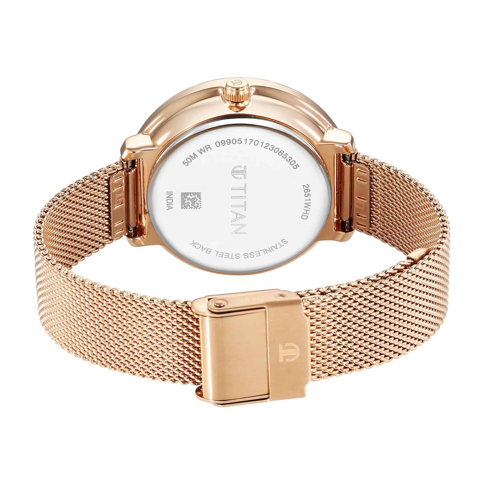Titan Marhaba Green Dial Analog Stainless Steel Strap watch for Women - Image 4