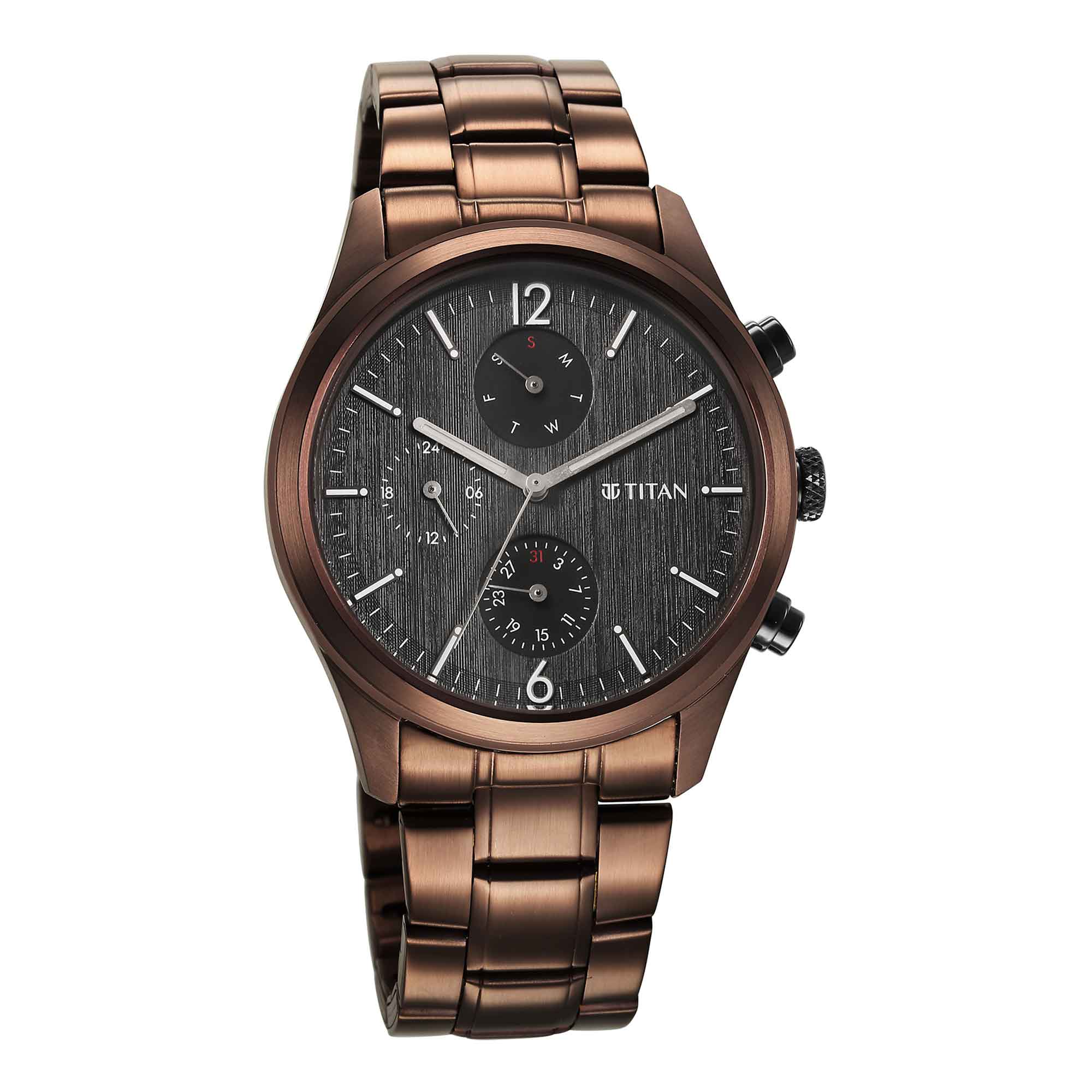 Titan Neo SplashBlack Dial Multi Stainless Steel Strap watch for Men - Image 3