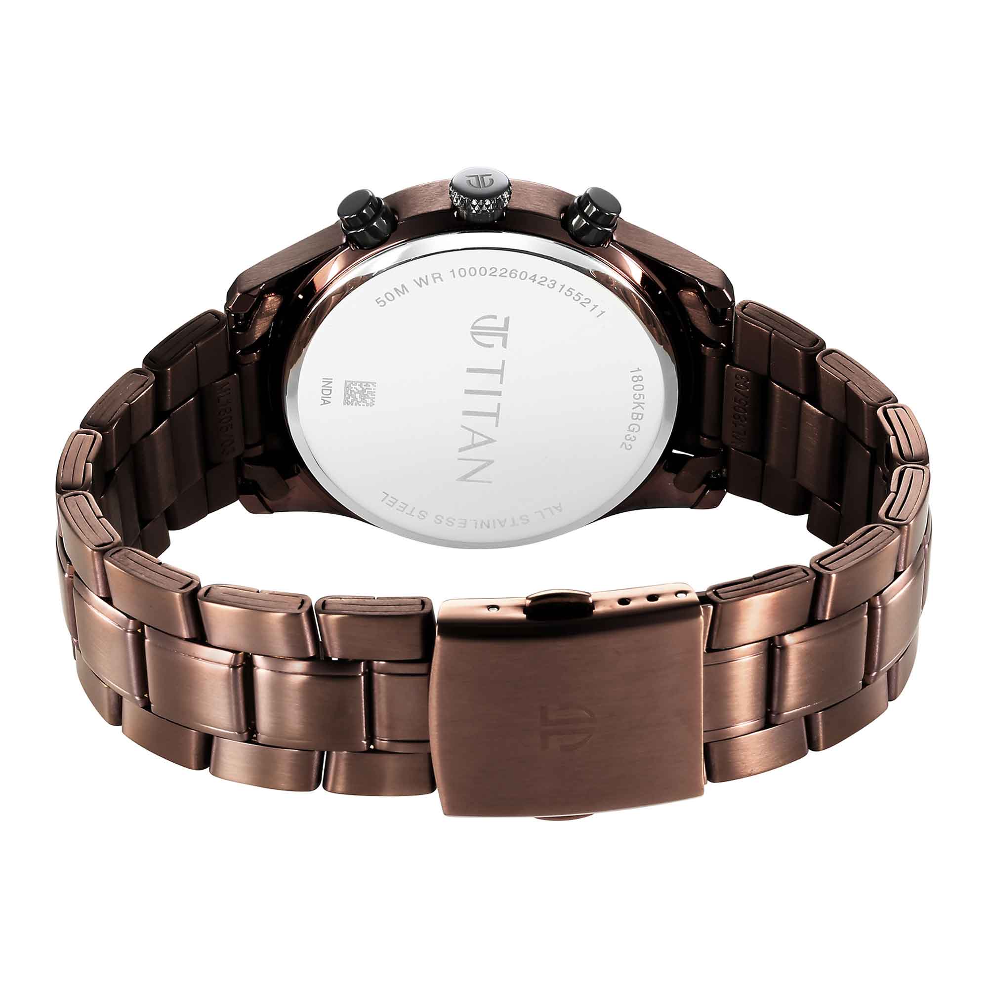 Titan Neo SplashBlack Dial Multi Stainless Steel Strap watch for Men - Image 6