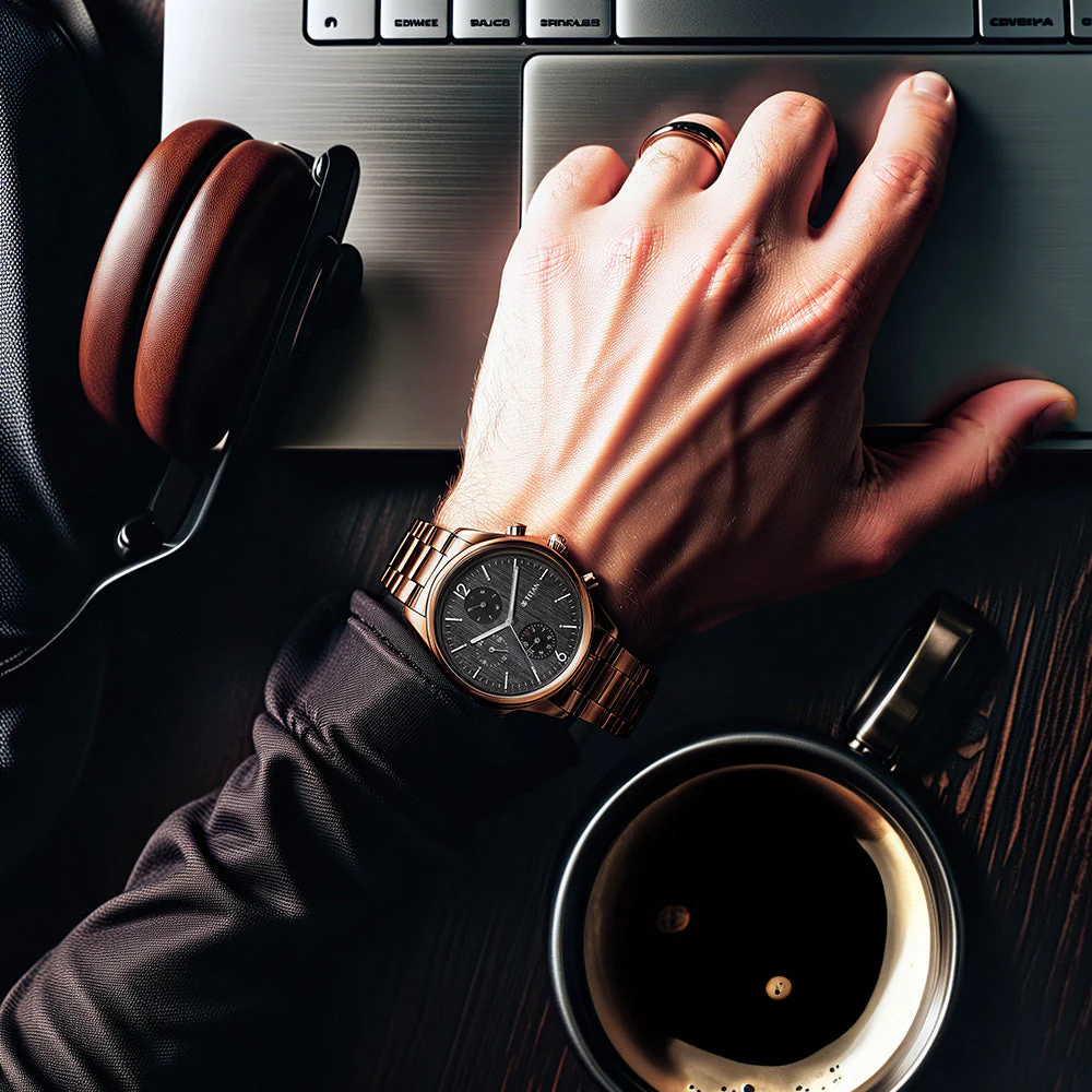Titan Neo SplashBlack Dial Multi Stainless Steel Strap watch for Men - Image 7