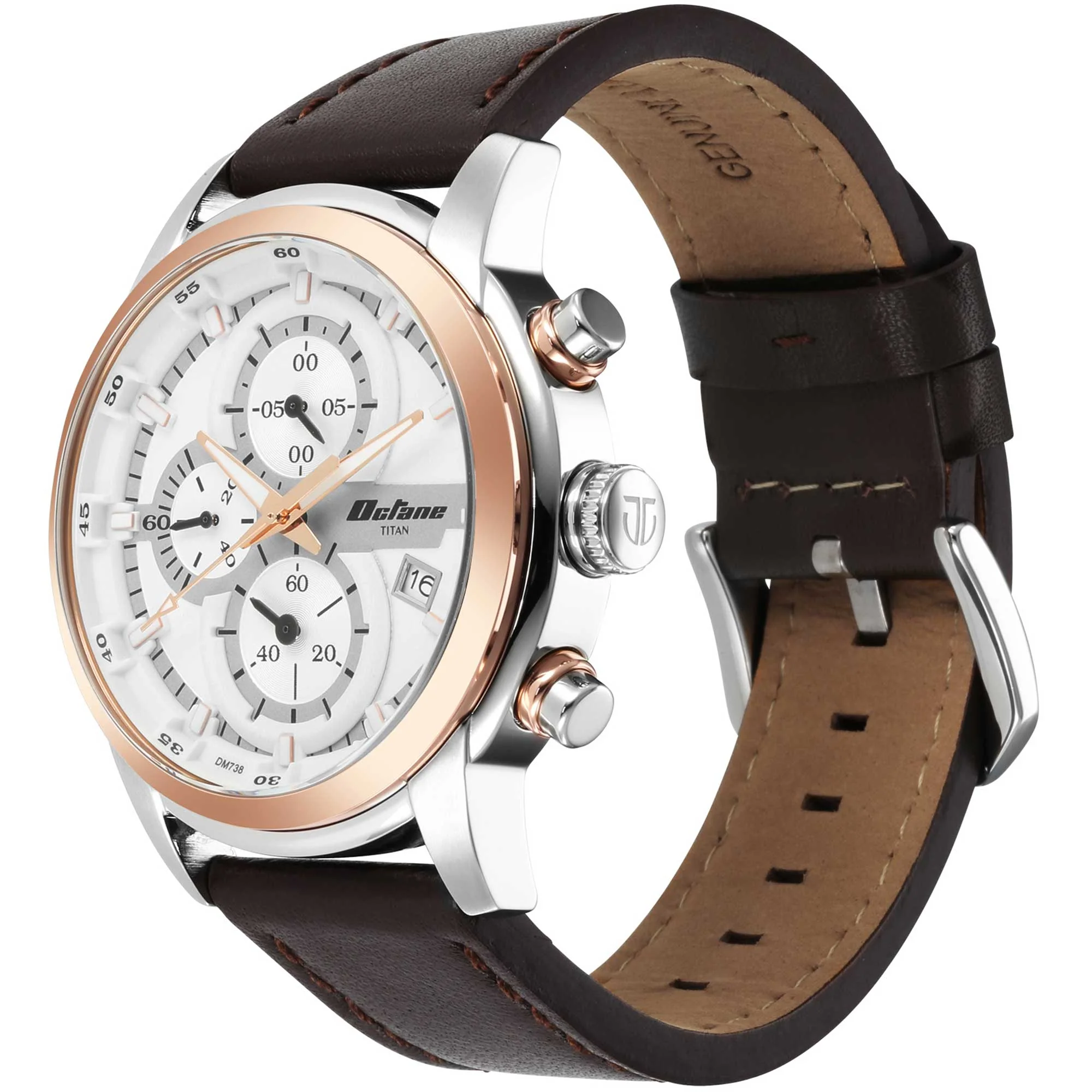 Titan Octane Silver Dial Analog with Date Stainless Steel Strap Watch for Men - Image 3