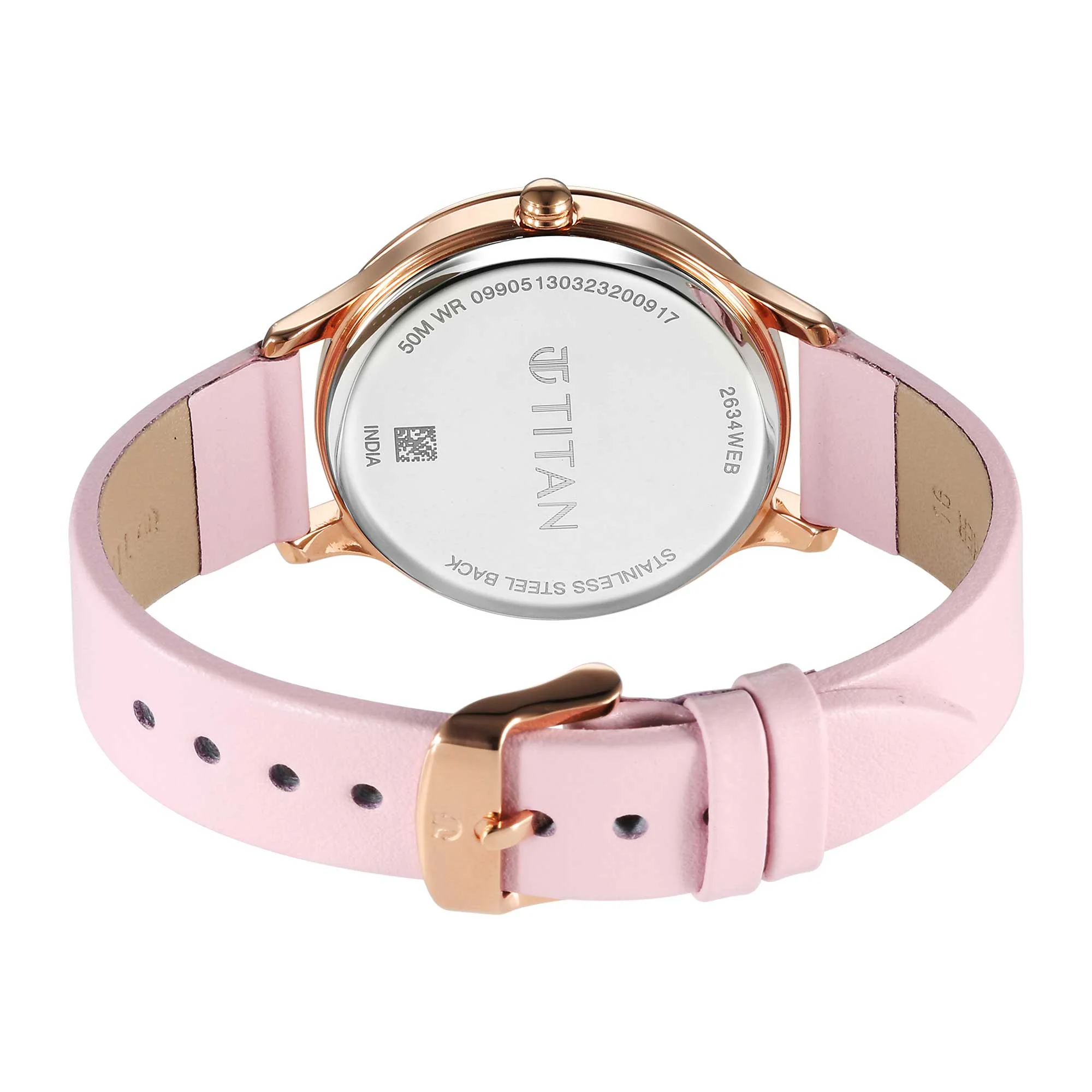 Titan Purple Glam It Up Pink Dial Analog Strap Watch for Women - Image 5