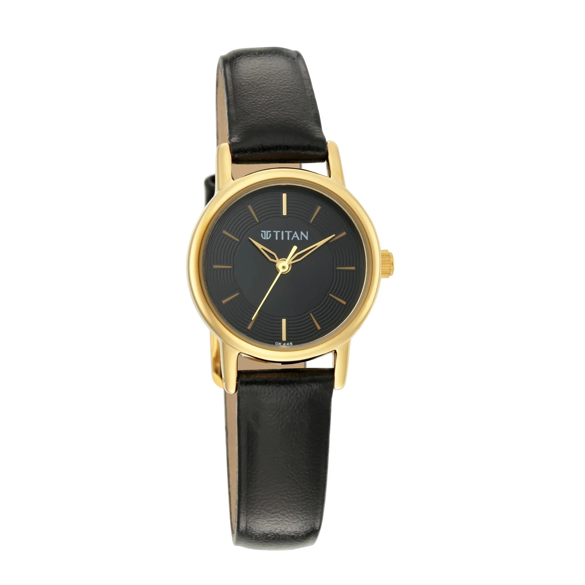 Titan Quartz Analog Black Dial Leather Strap Watch for Women - Image 2