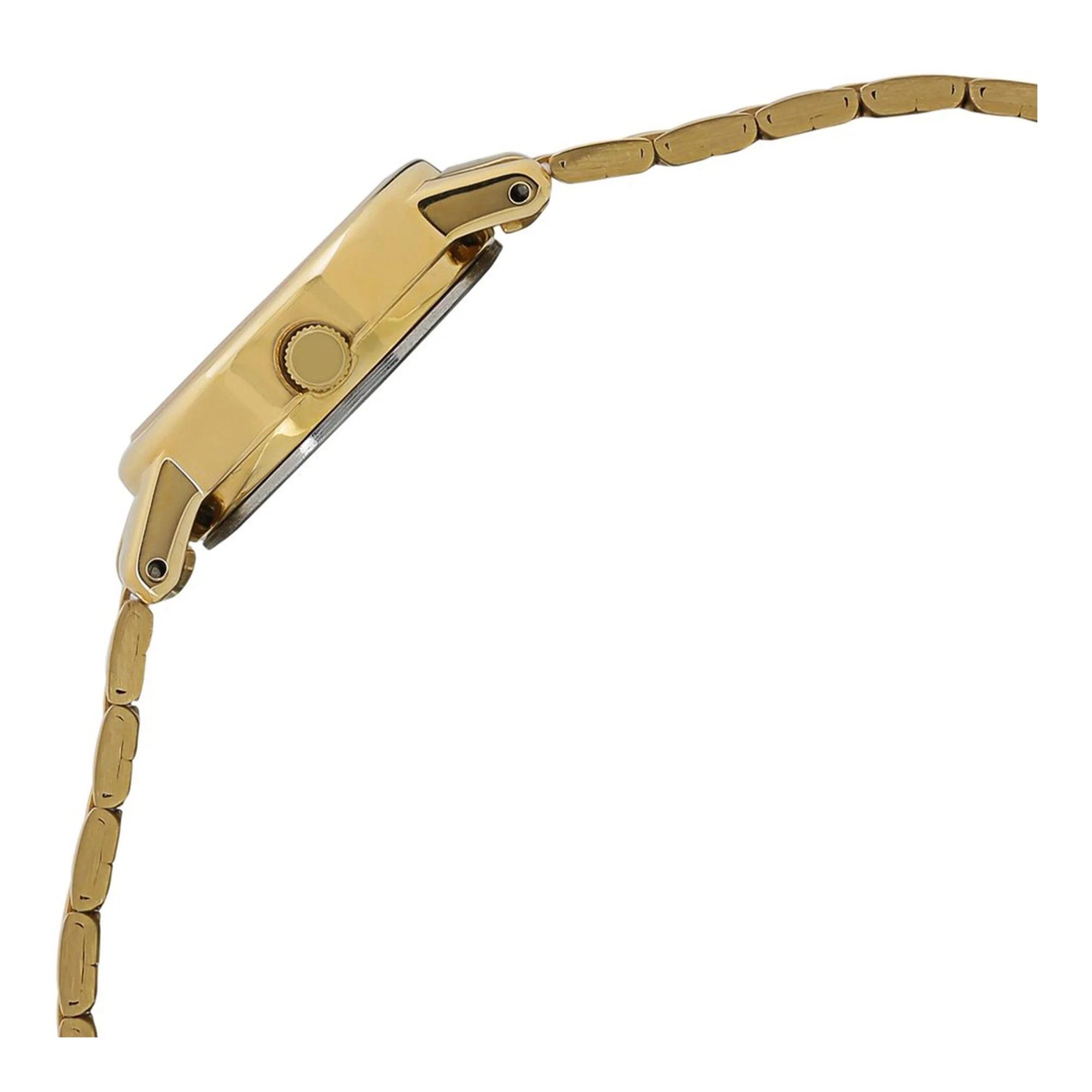 Titan Quartz Analog Champagne Round Dial Golden Stainless Steel Strap Watch For Women - Image 3