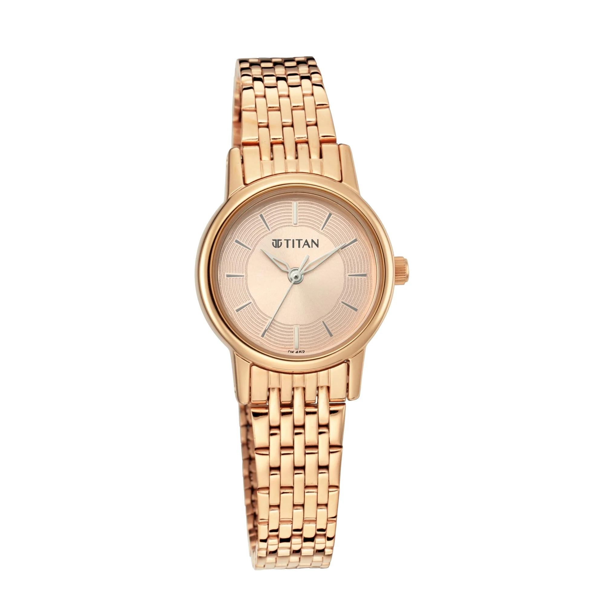 Titan Quartz Analog Rose Gold Dial Metal Strap Watch for Women - Image 2