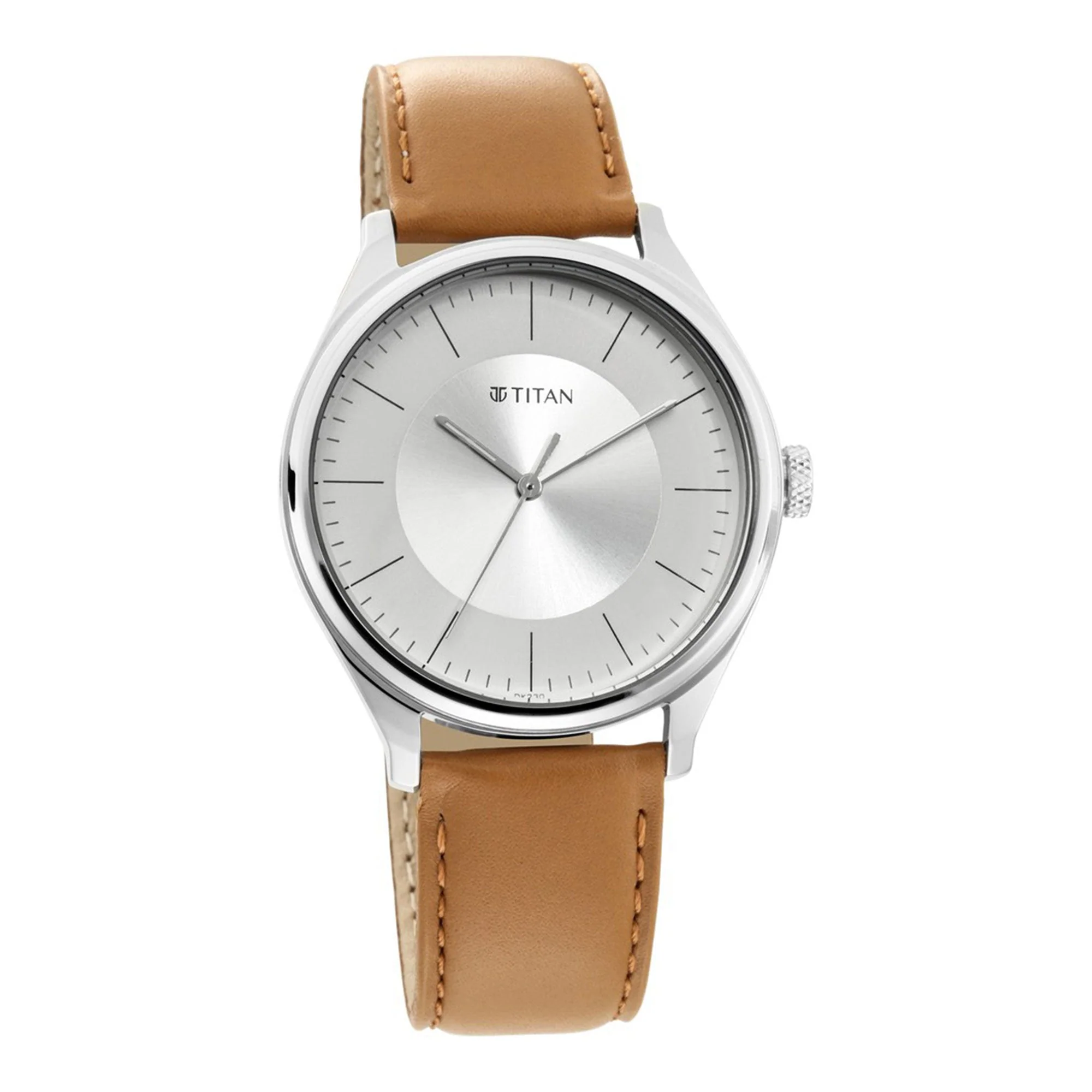 Titan Men's Urban Edge Lustrous White Dial Leather Watch - Image 2