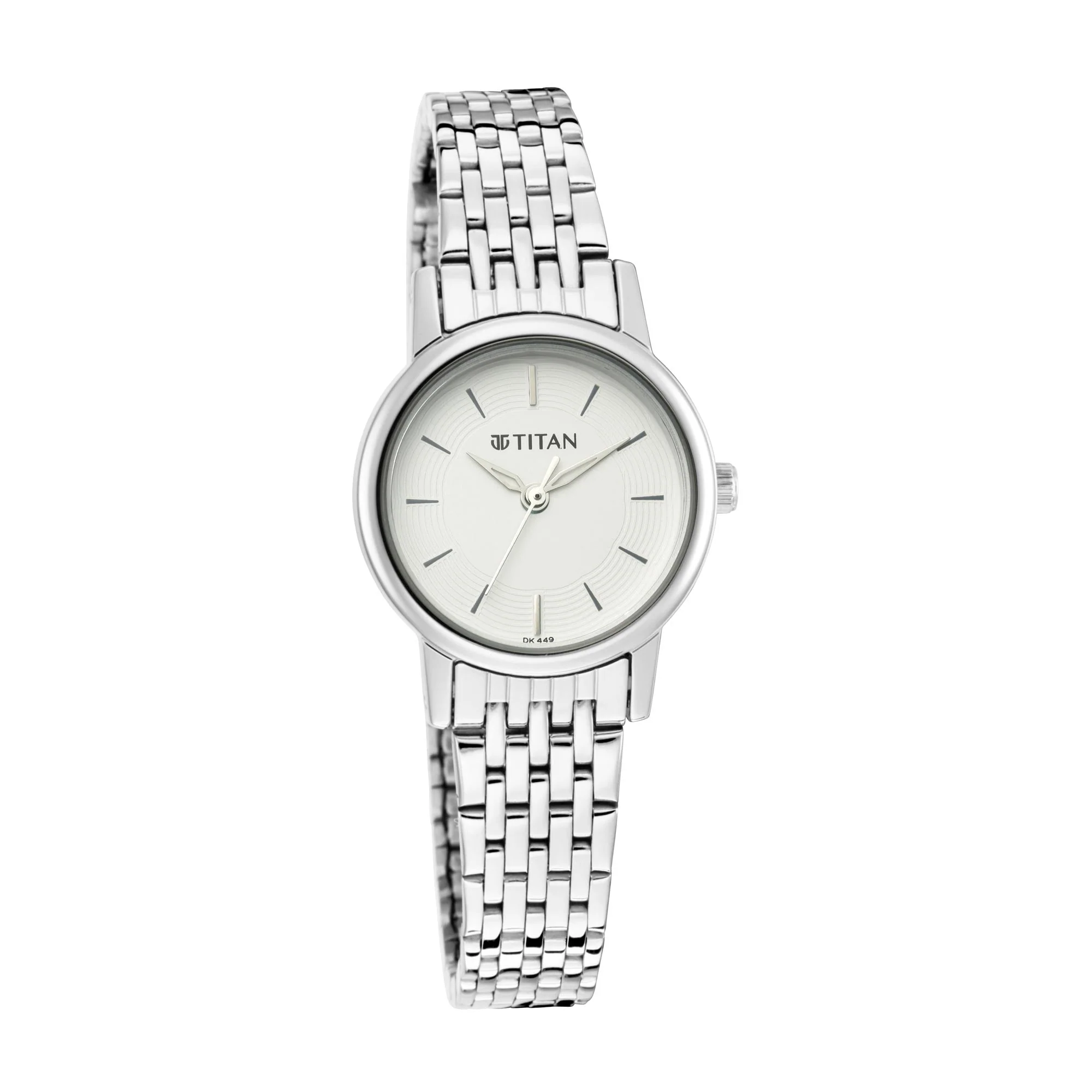 Titan Quartz Analog Silver Dial Metal Strap Watch for Women - Image 2