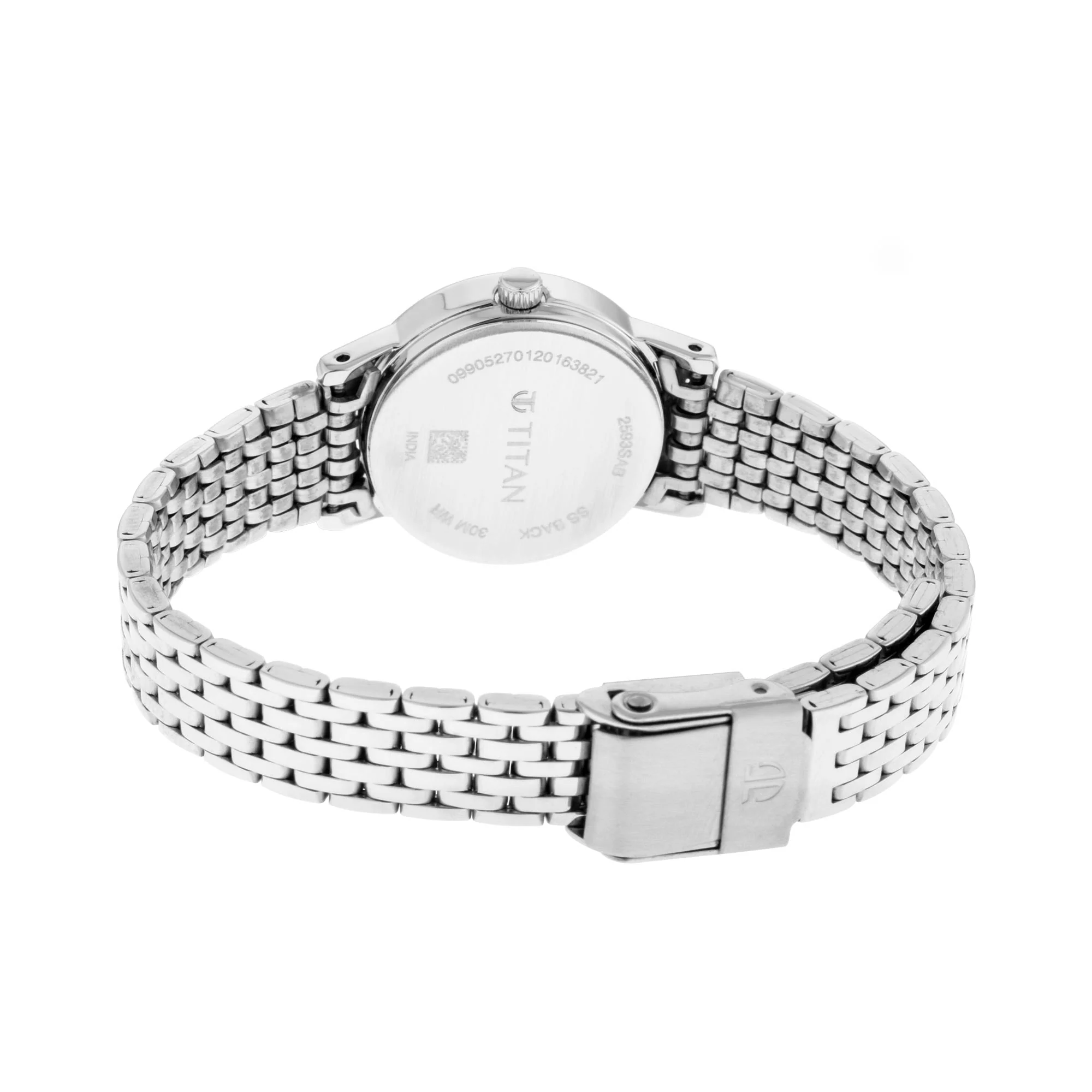 Titan Quartz Analog Silver Dial Metal Strap Watch for Women - Image 5