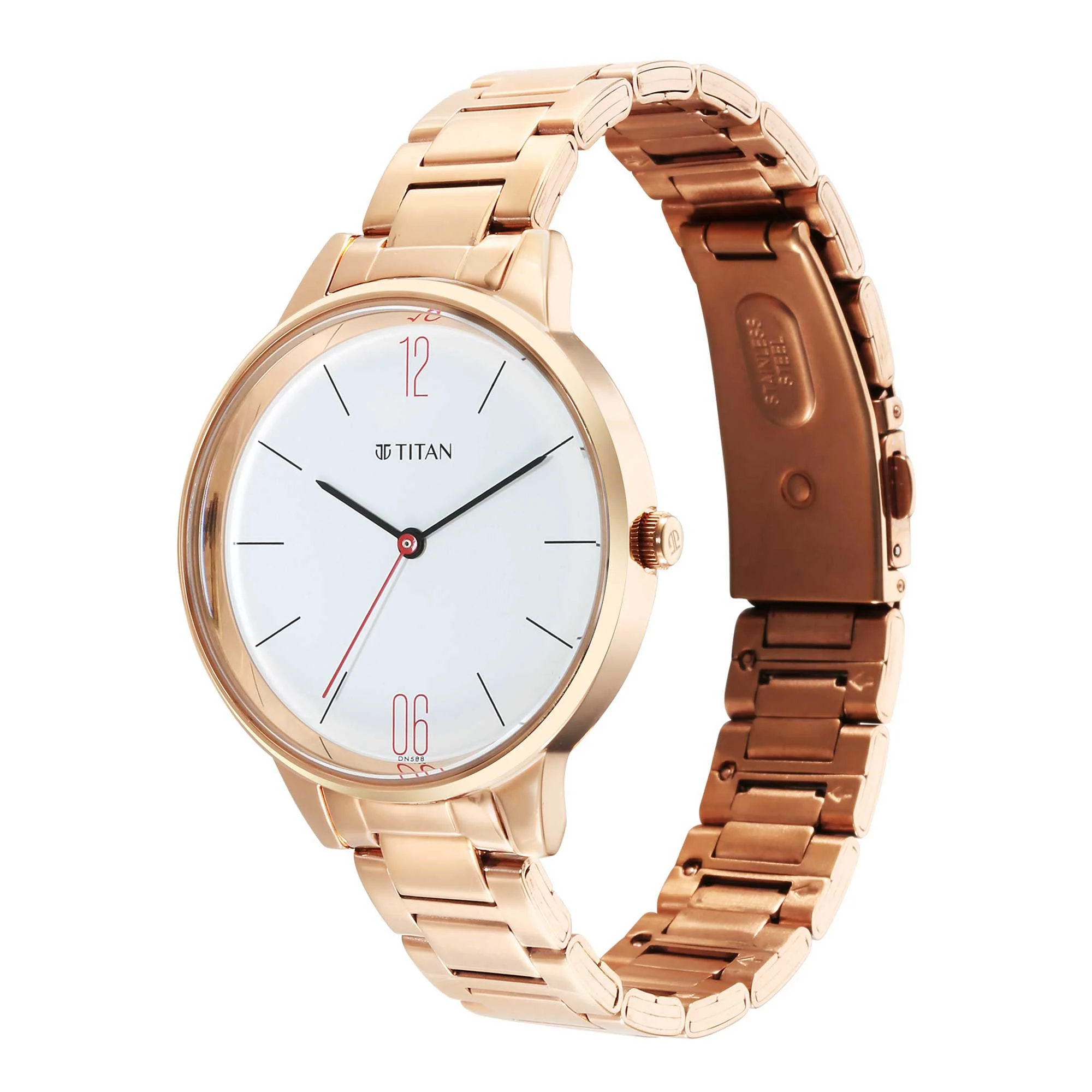 Titan Quartz Analog White Dial Watch for Women - Image 5