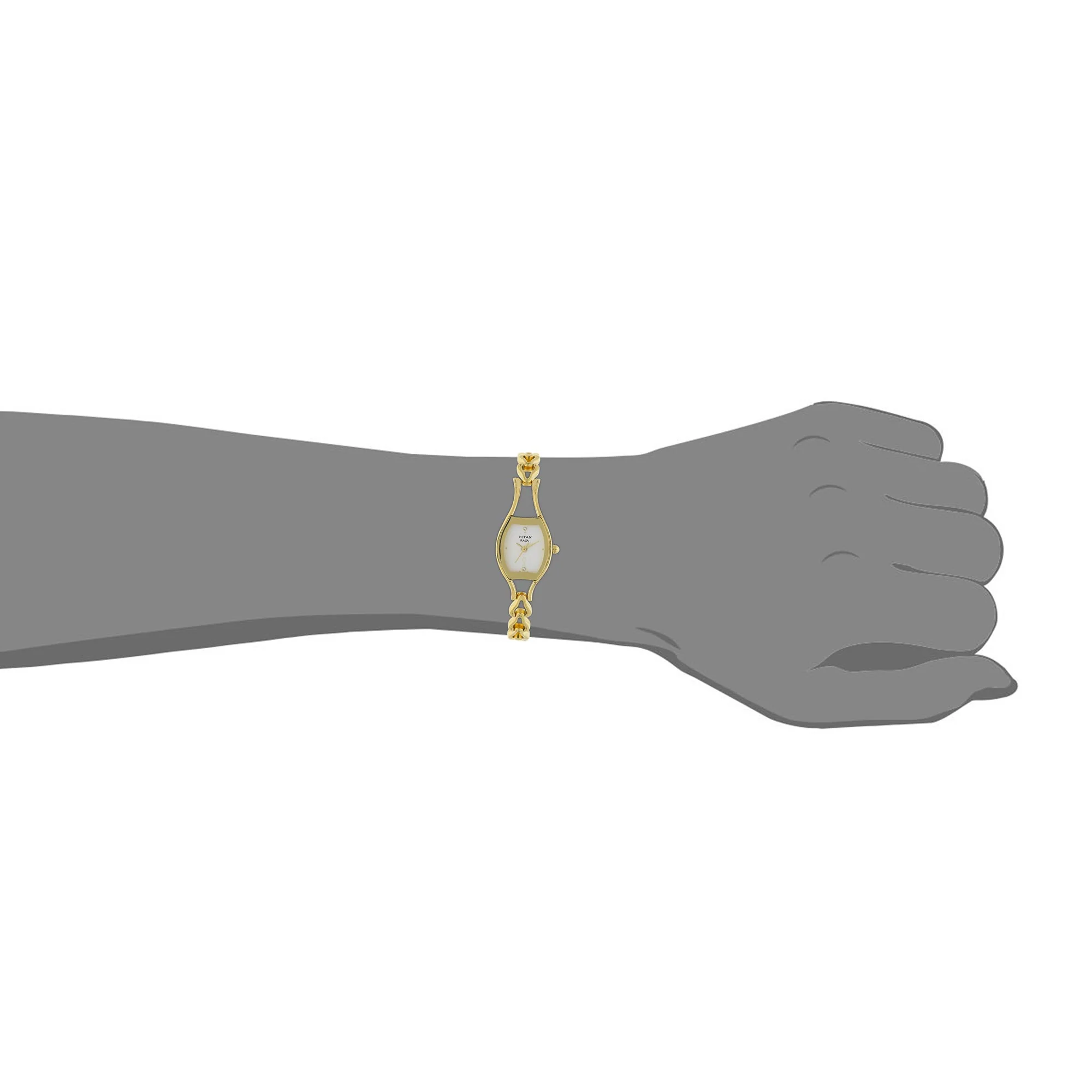 Titan Quartz Analog White Dial Watch for Women - Image 3