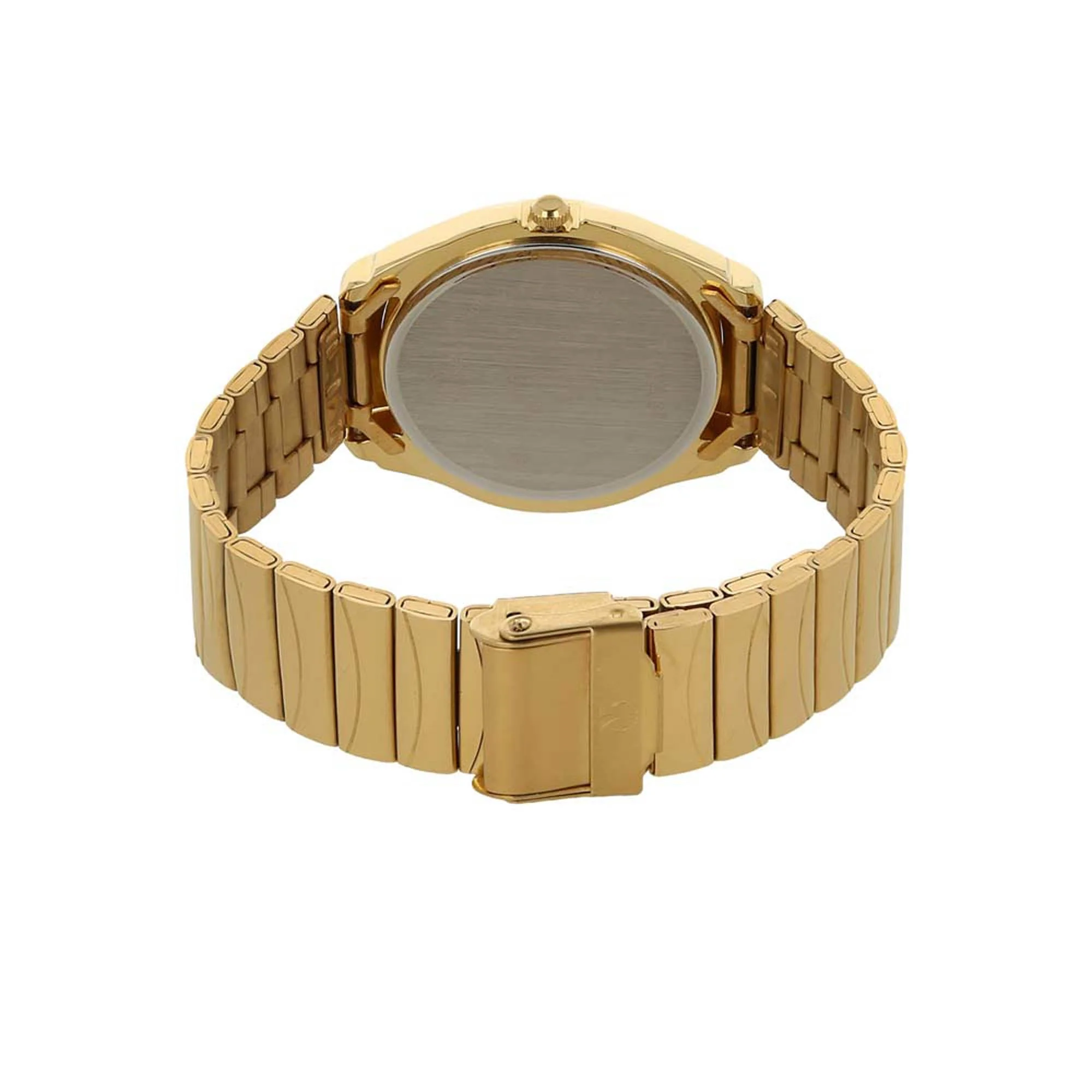 Titan Quartz Analog with Day and Date Champagne Dial Golden Stainless Steel Strap Watch For Men - Image 4