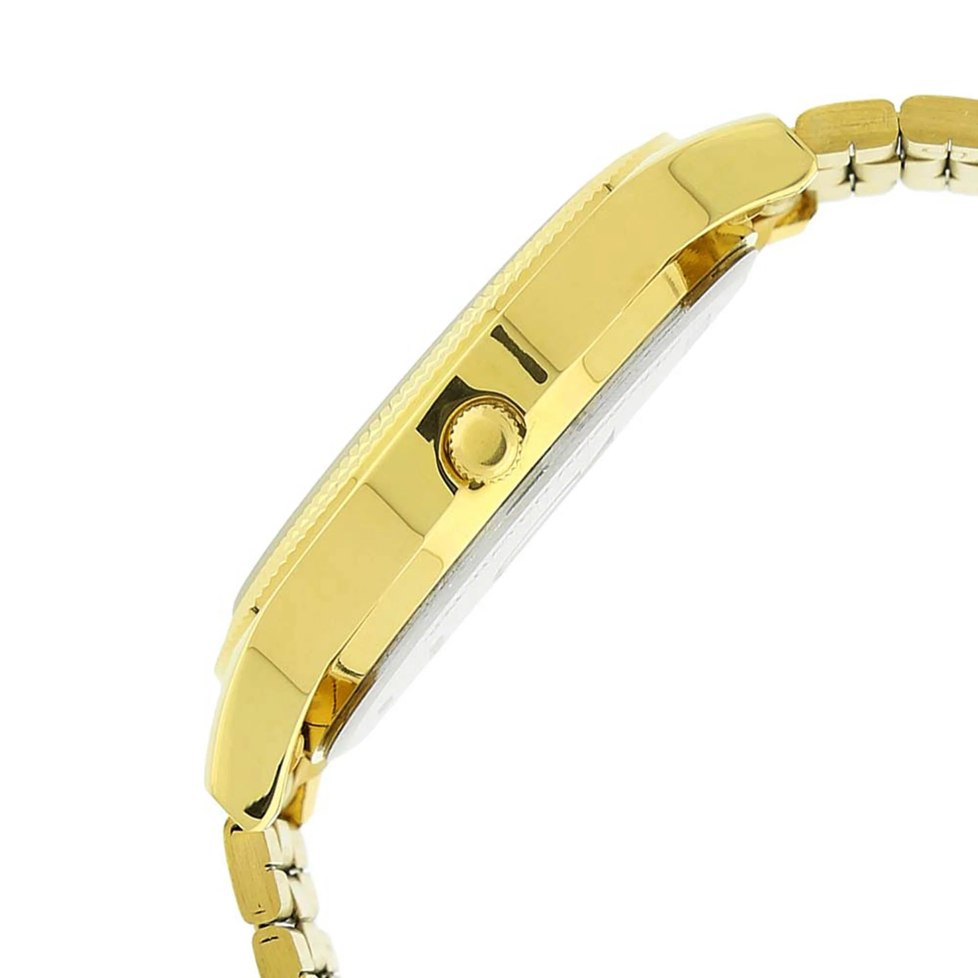 Titan Quartz Analog with Day and Date Golden Dial Stainless Steel Strap Watch for Men - Image 4
