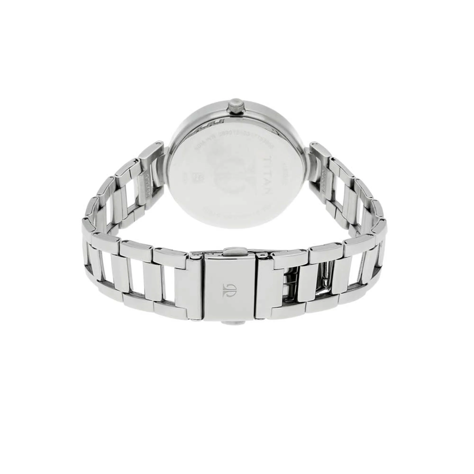 Titan Quartz Multifunction Pink Dial Stainless Steel Strap Watch for Women - Image 4