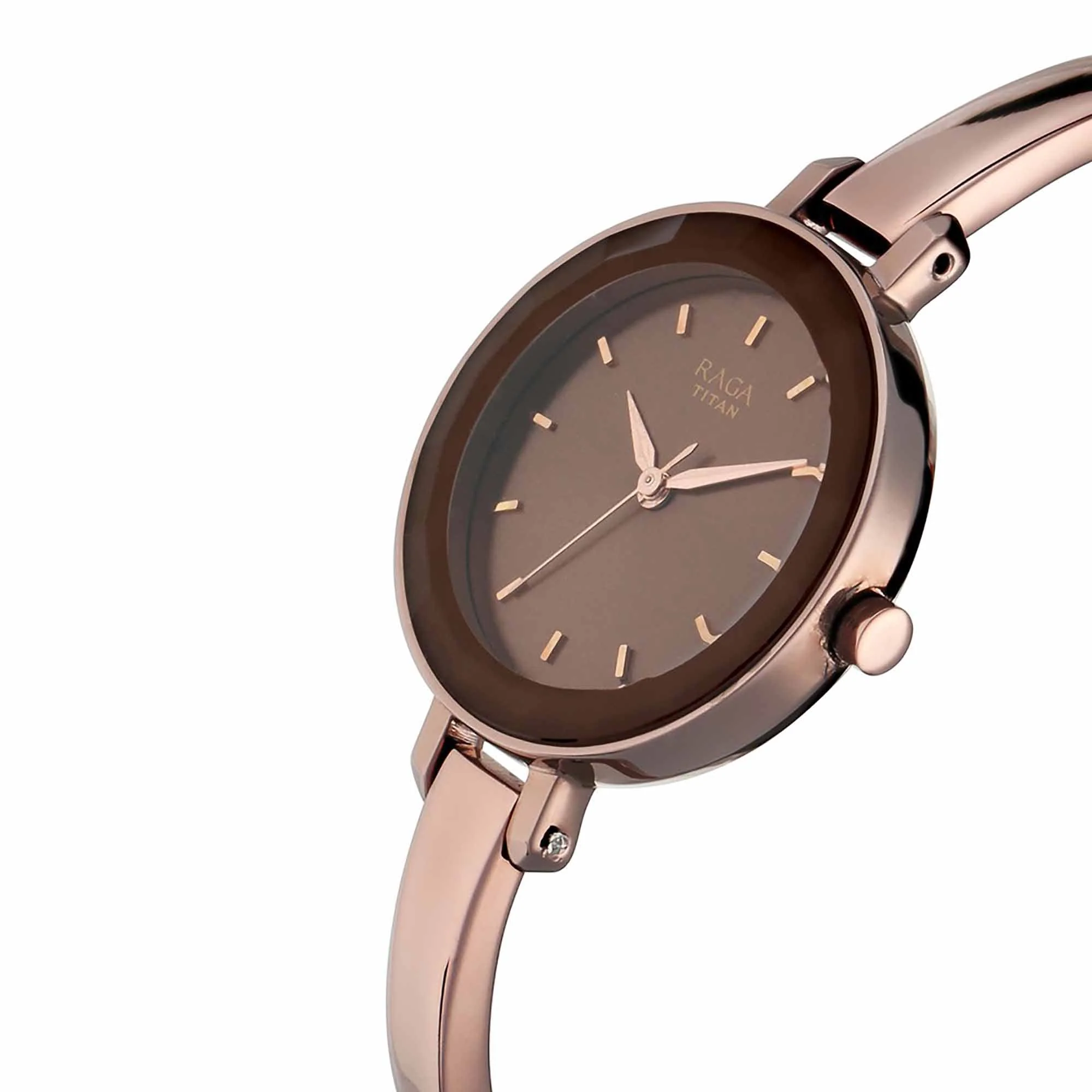 Titan Raga Brown Dial Metal Strap Analog Watch for Women - Image 2