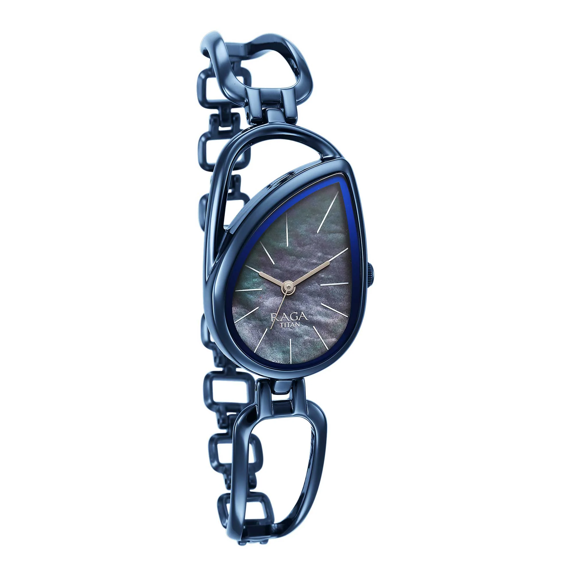Titan Raga Chic Quartz Analog Blue Dial Blue Metal Strap Watch for Women - Image 3