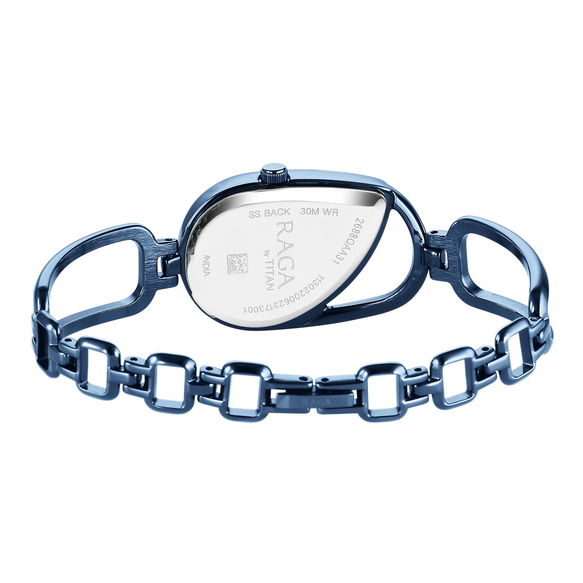 Titan Raga Chic Quartz Analog Blue Dial Blue Metal Strap Watch for Women - Image 6