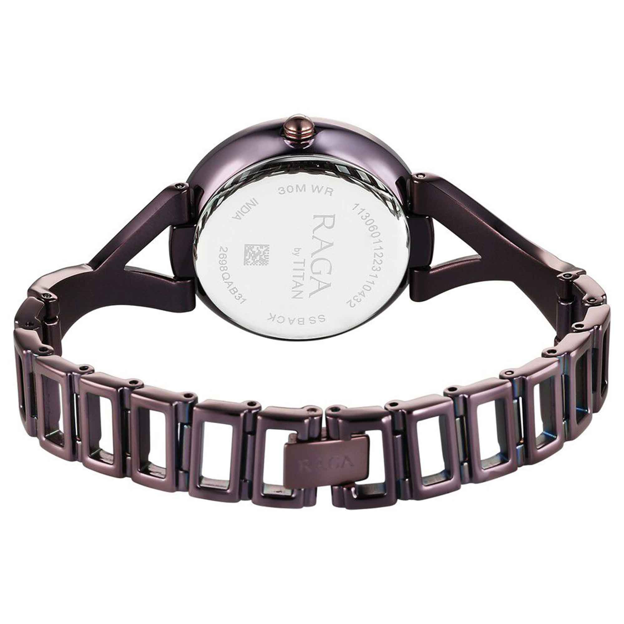 Titan Raga Chic Quartz Analog Brown Dial Metal Strap Watch for Women - Image 5