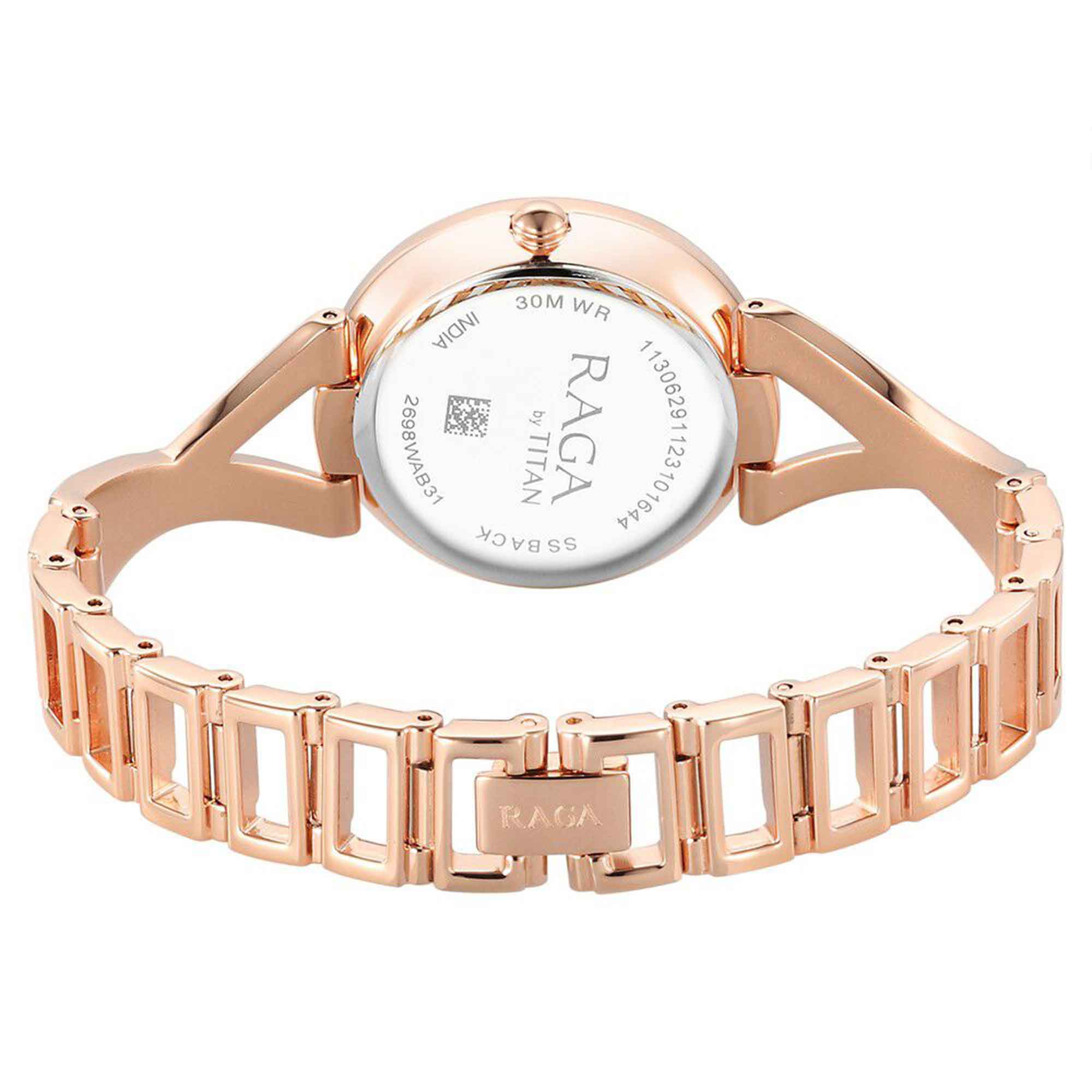 Titan Raga Chic Quartz Analog Rose Gold Dial Metal Strap Watch for Women - Image 5