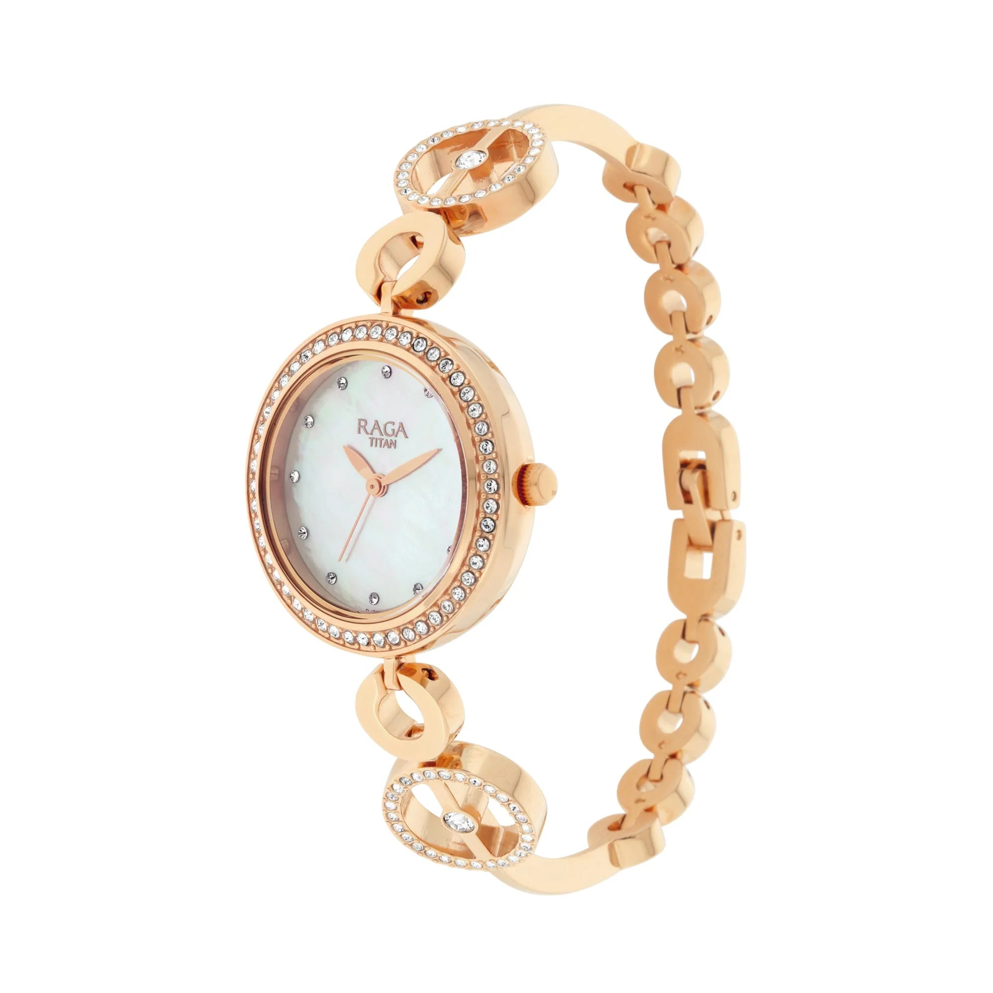Titan Raga Mother of Pearl Dial Women Watch With Metal Strap - Image 3