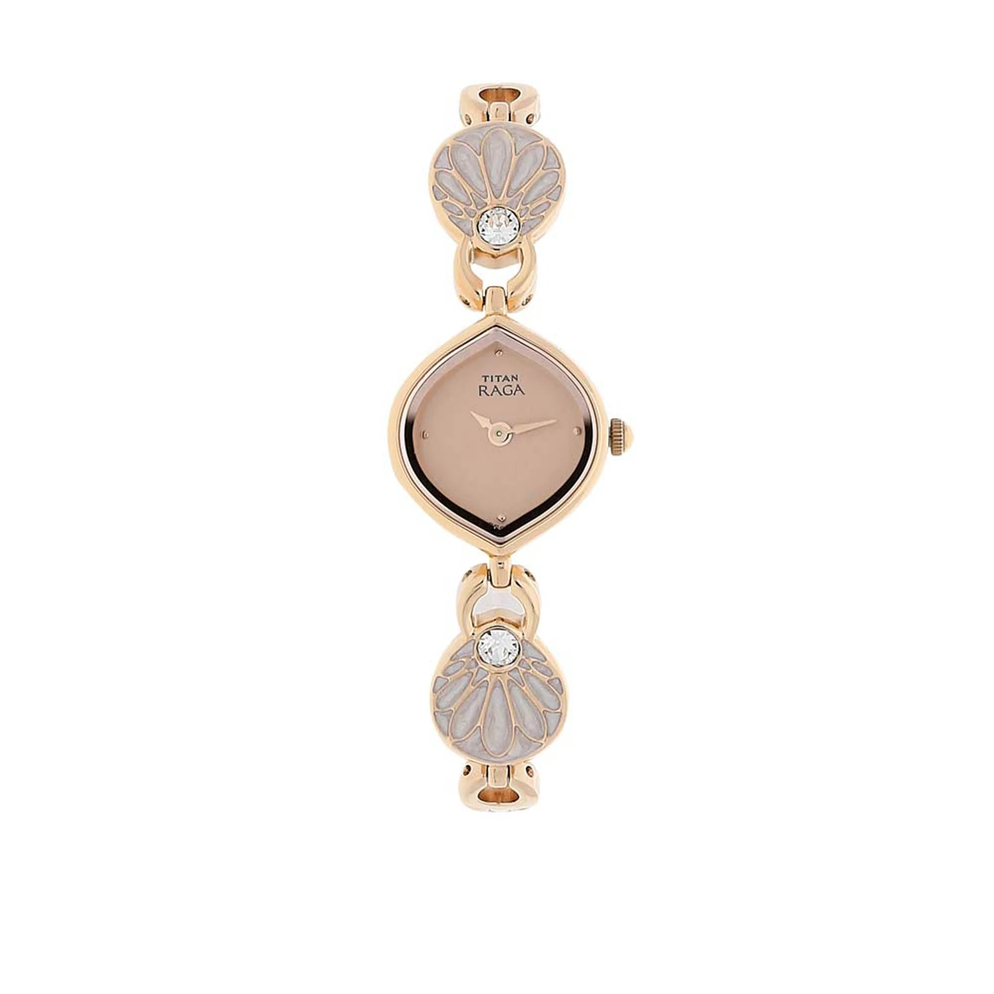Titan Raga Pink Dial Analog Metal Strap watch for Women