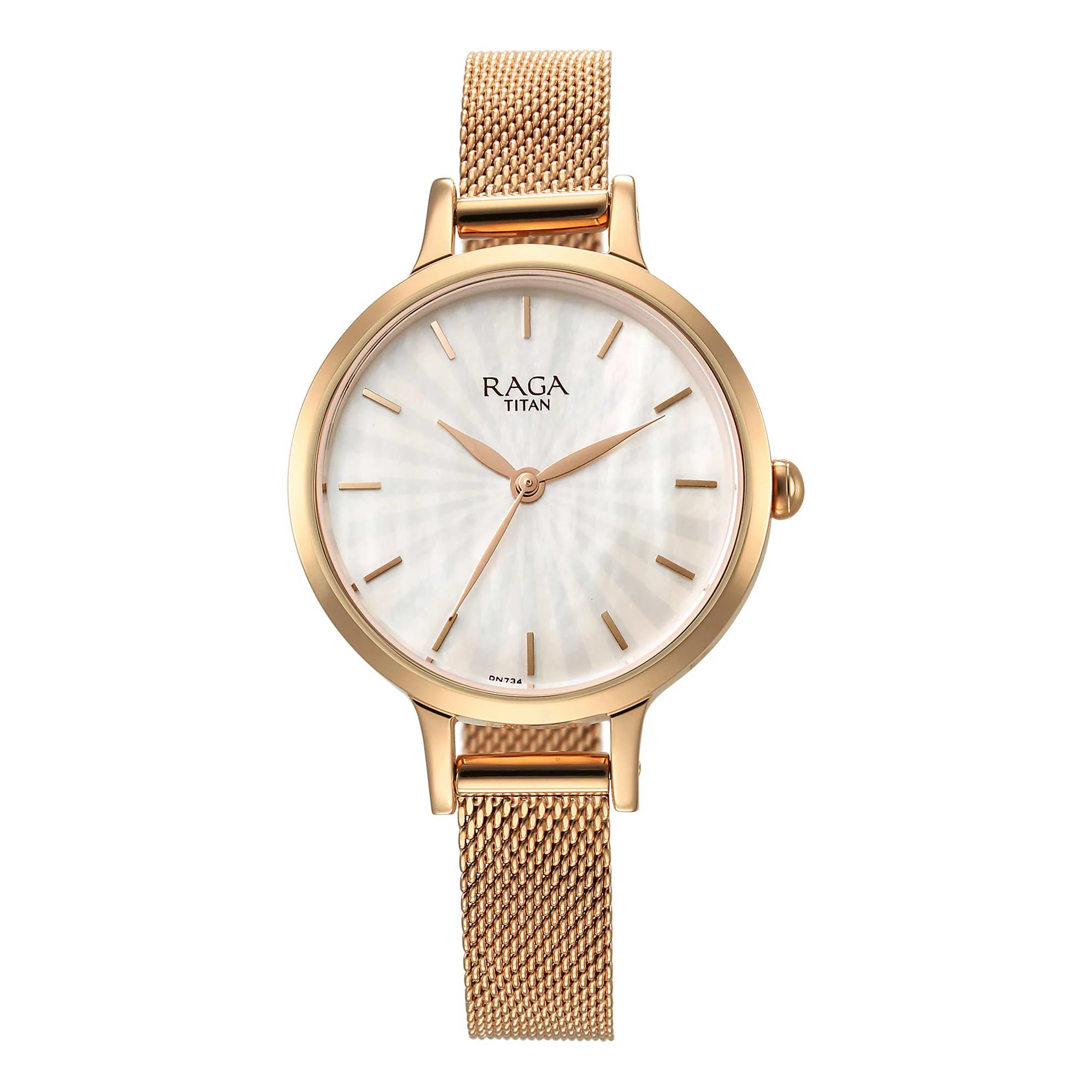 Titan Raga Power Pearls Quartz Analog Mother Of Pearl Dial Metal Strap Watch for Women - Image 3